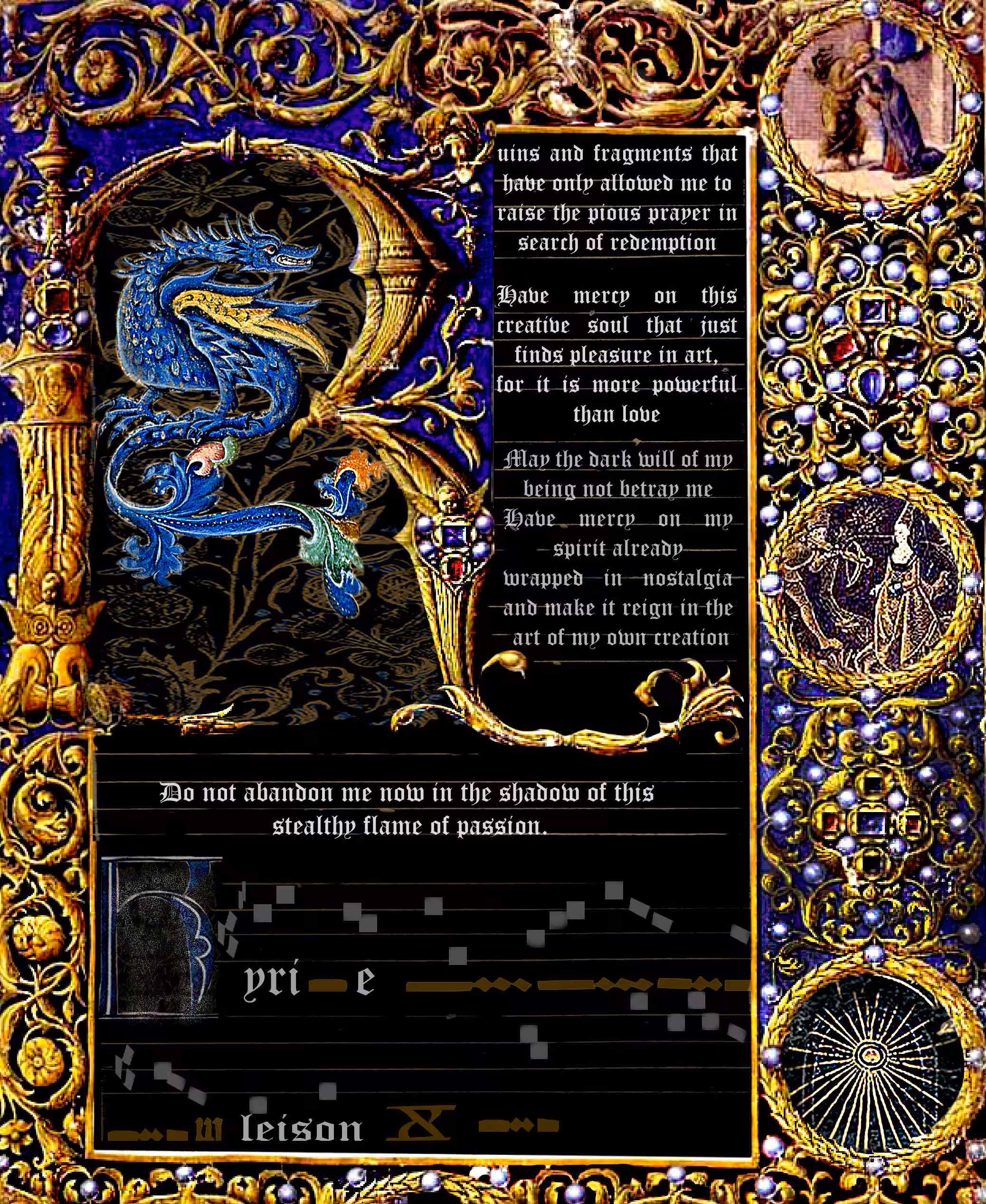 Kyrie eleison: The blue & dark hours