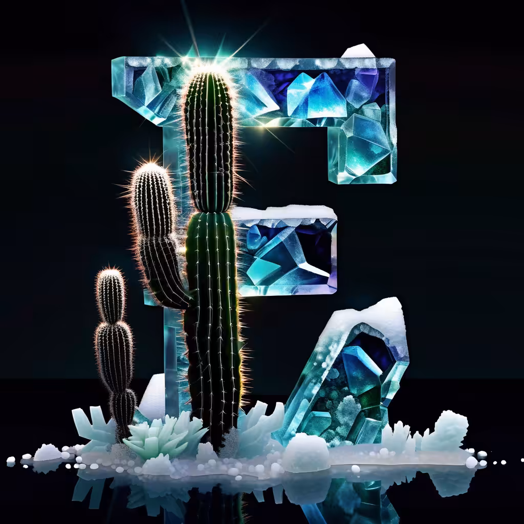 Scrabble collection - Cactus Alphabet: E