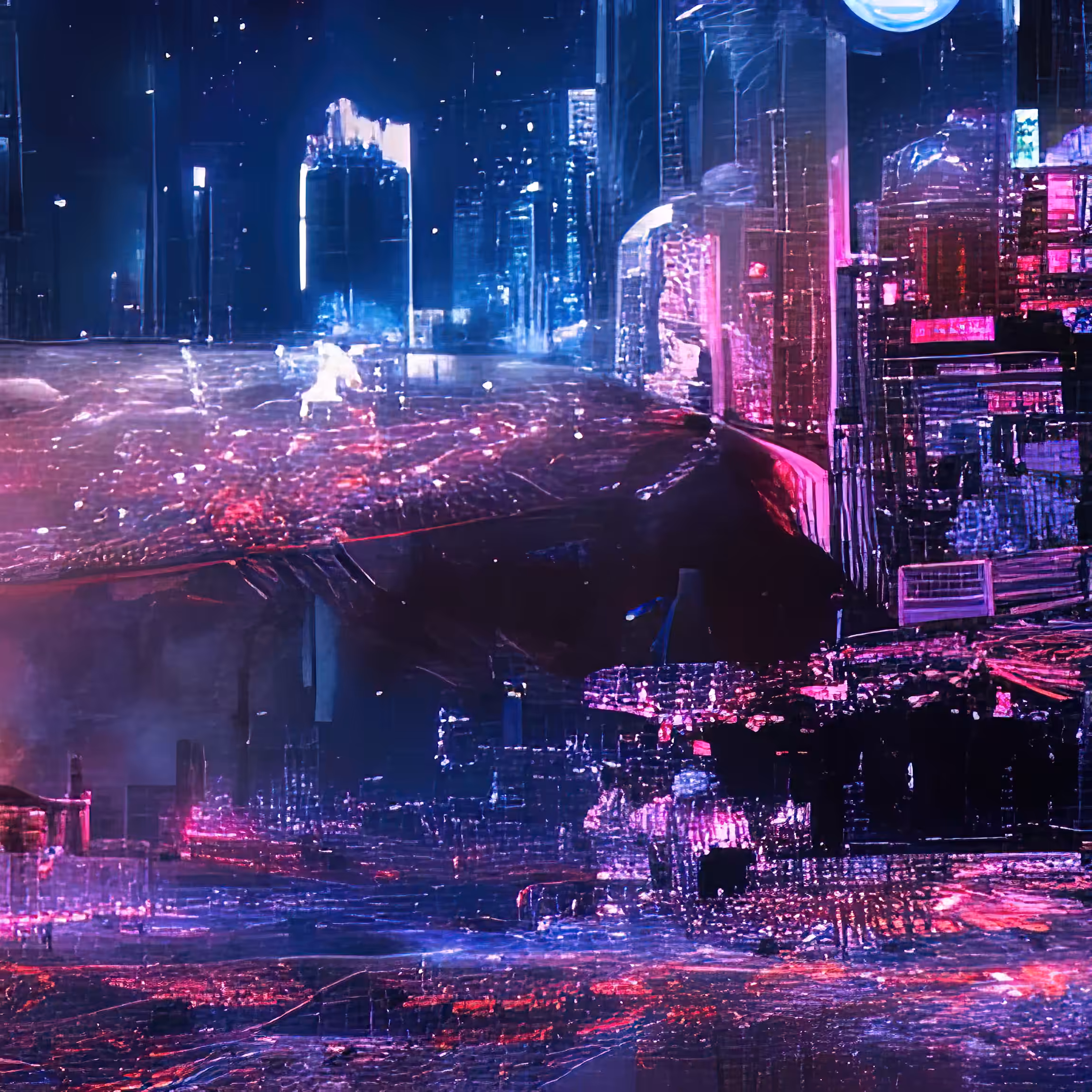 cyber city night 441406972