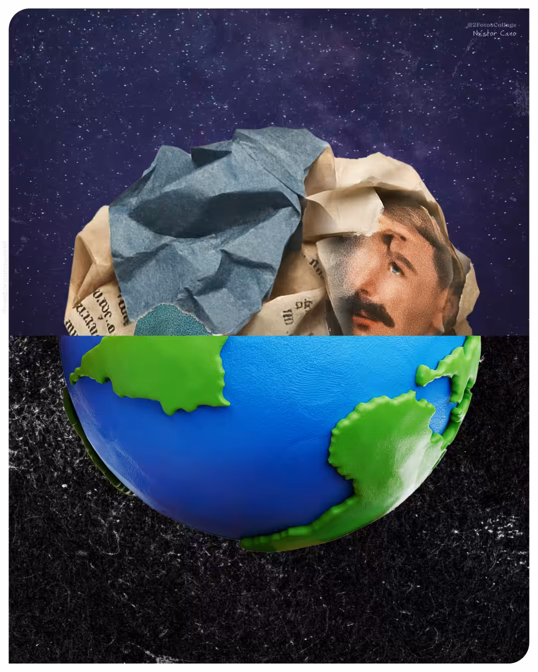 A man in a Collage World Day
