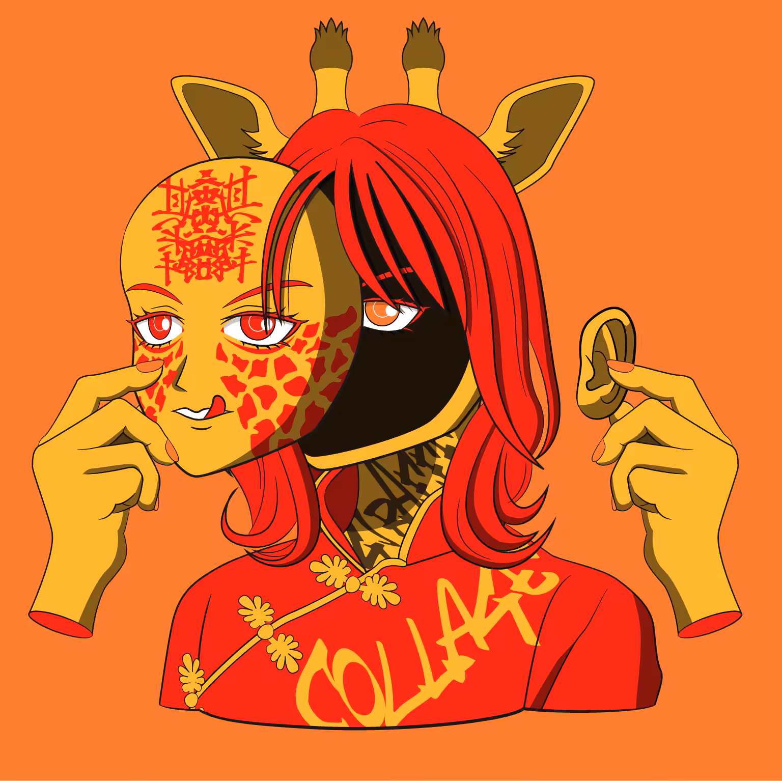 Masked Animal Collage #037