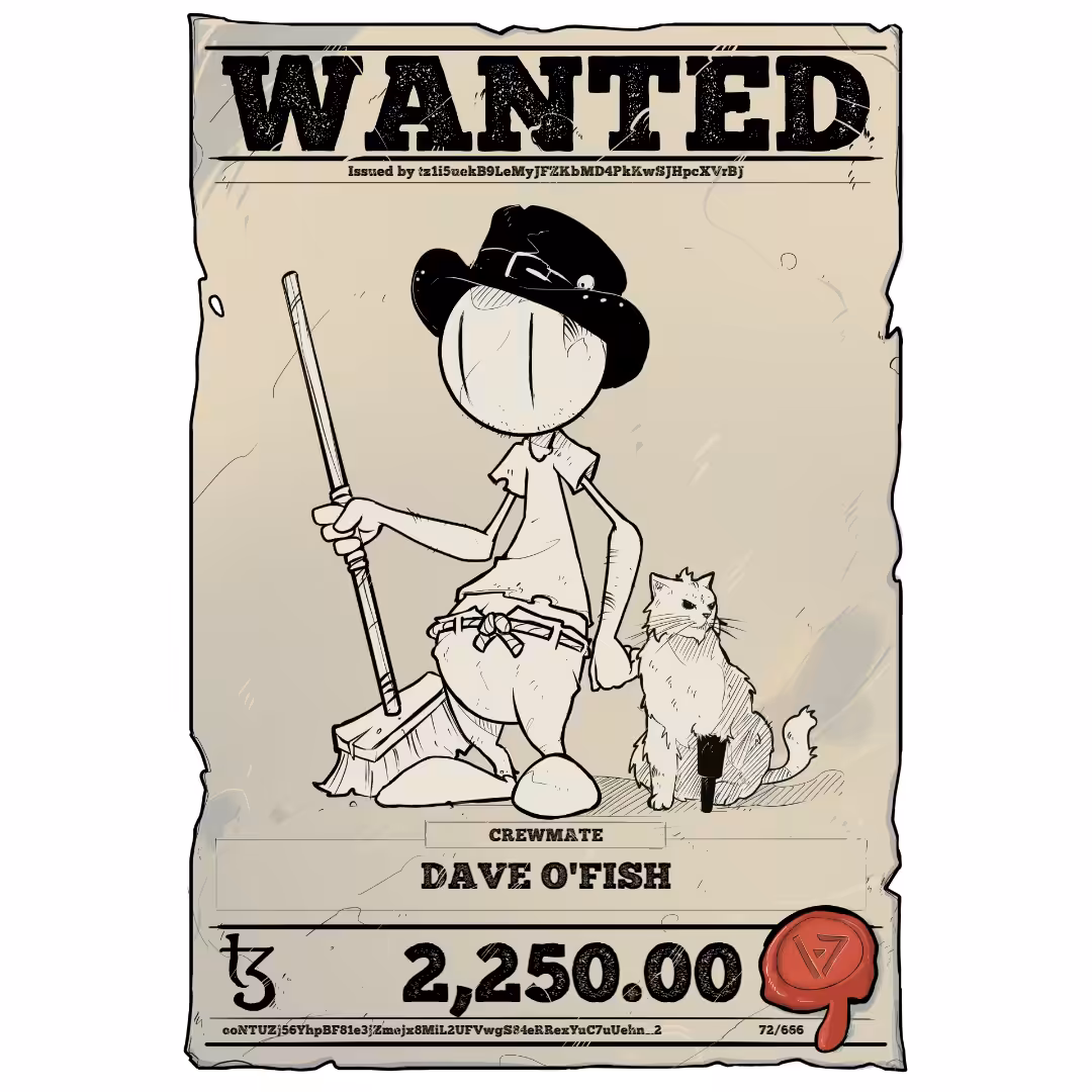 DAVE O'FISH | TEZOS PIRATE 72/666