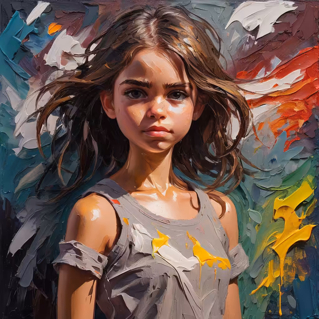 Lil Oil Paint Girl #1