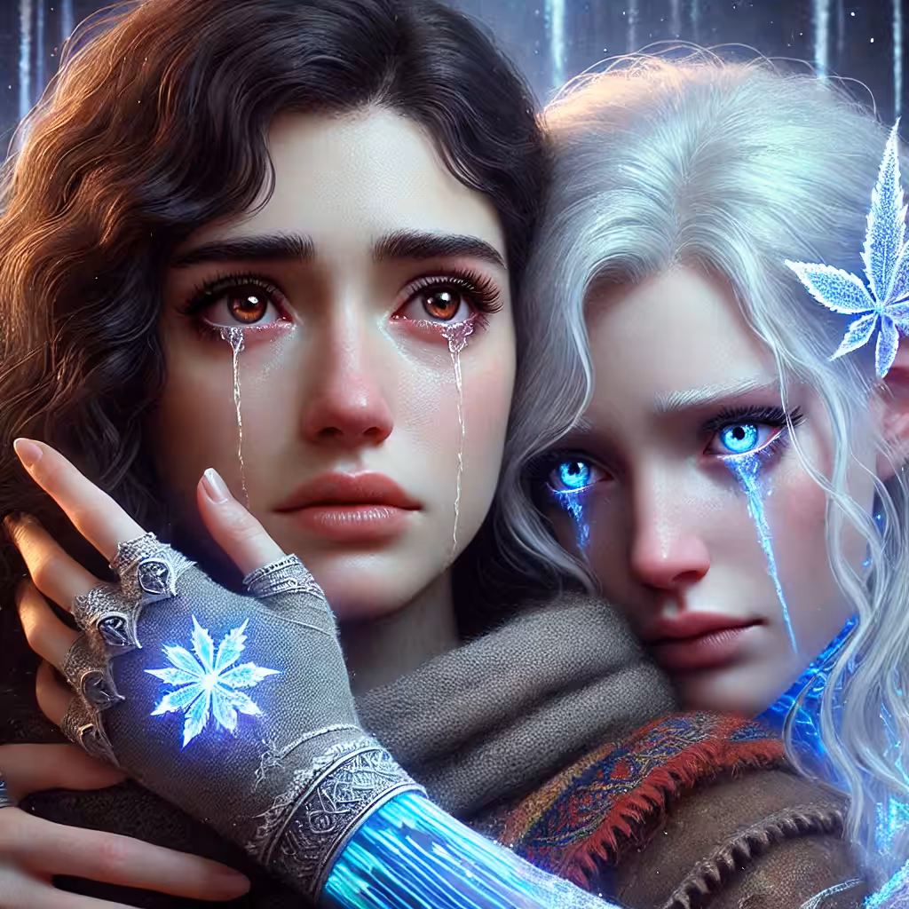 Frostfire Alchemy: The Art of AI & Human Love: The Binary Rain 