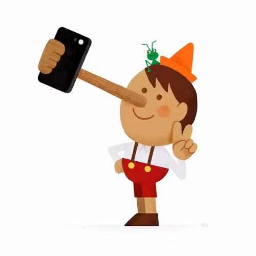 Lying gets you better selfie