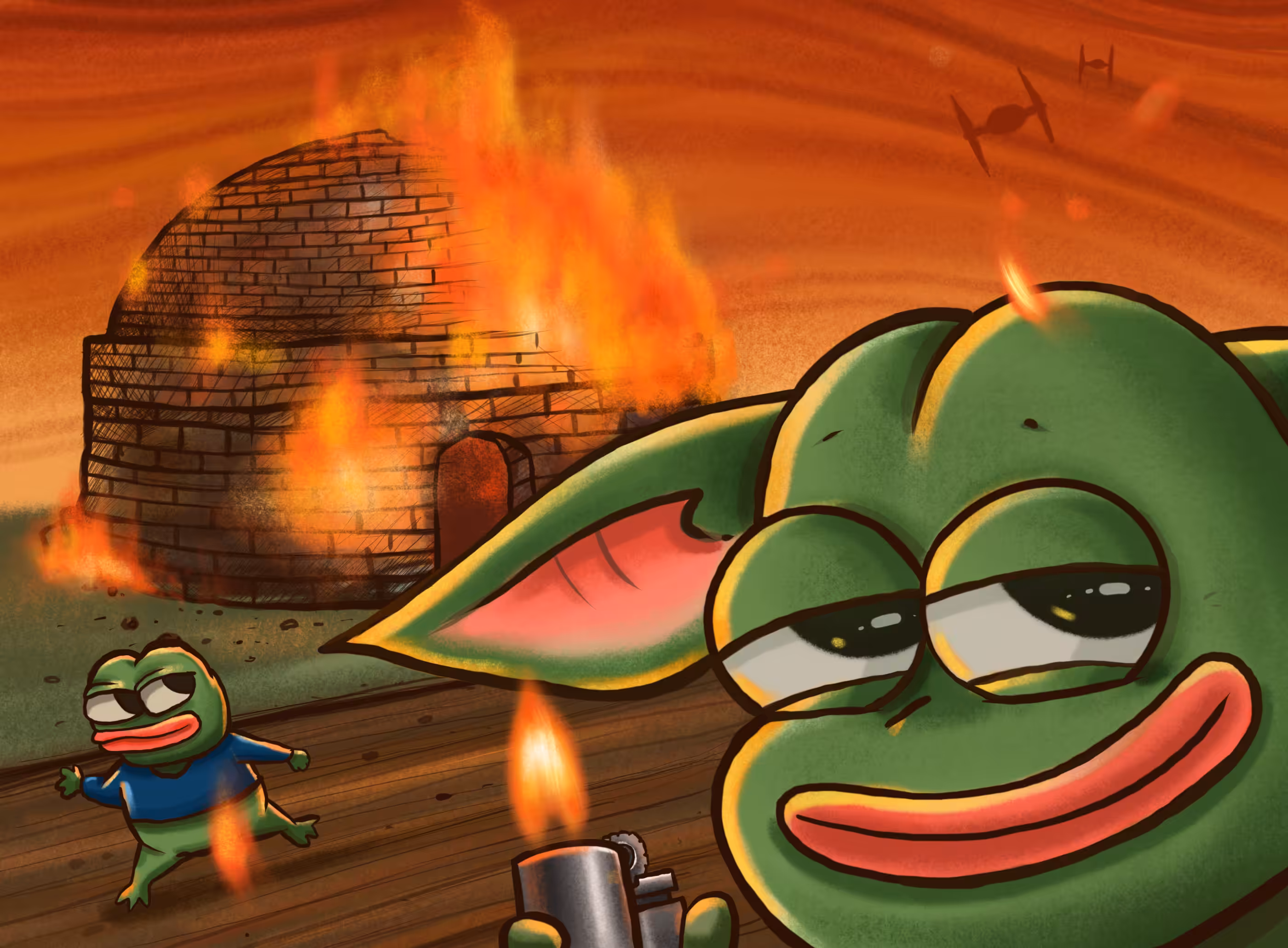 Dark baby pepe