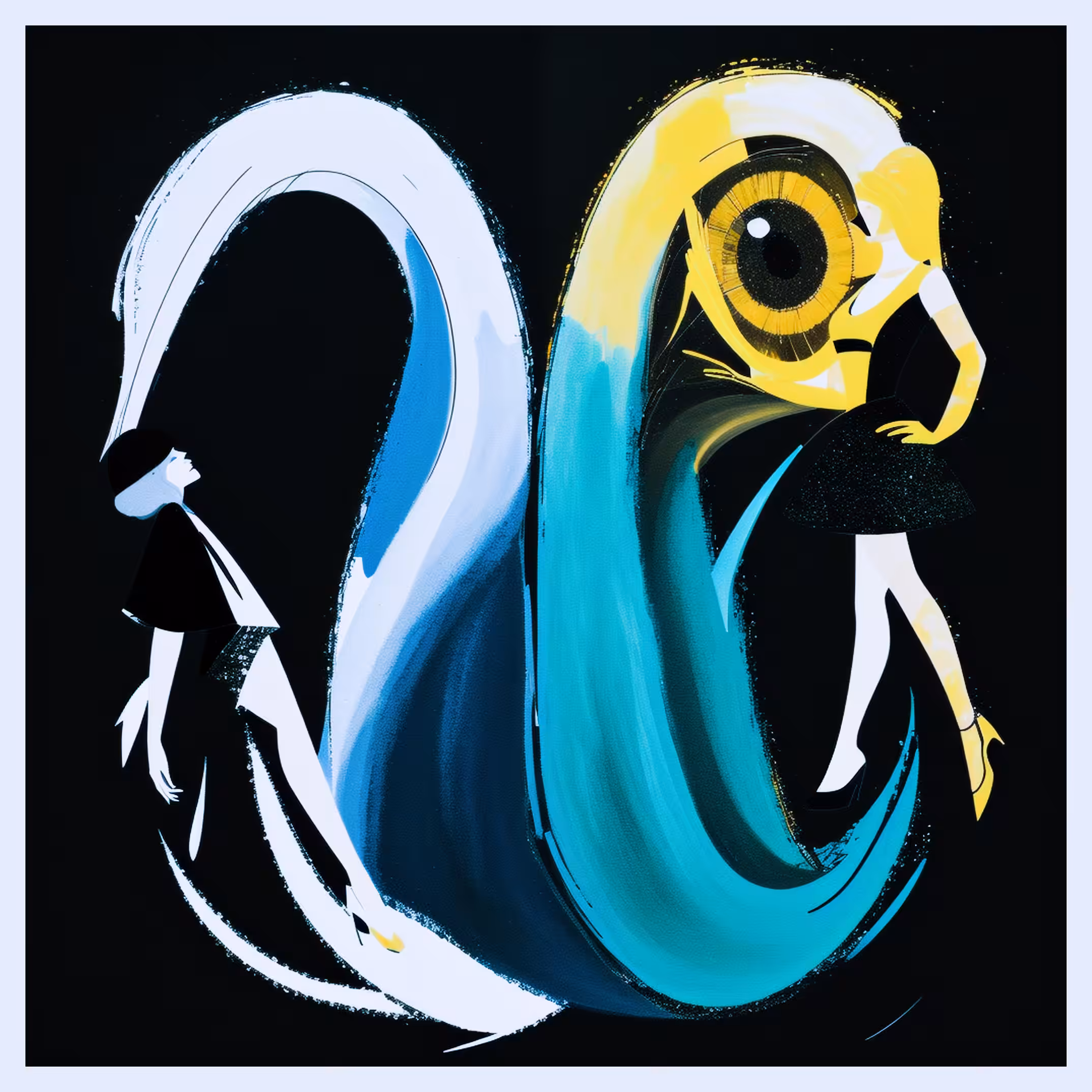 Woman, Swan and Eye