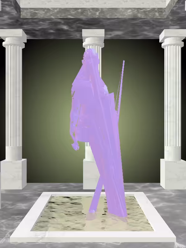 The Fragmented Plotting Bright Purple Woman #2104