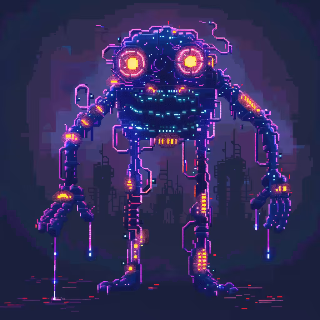 Neon Lamp Monsters on Base #14