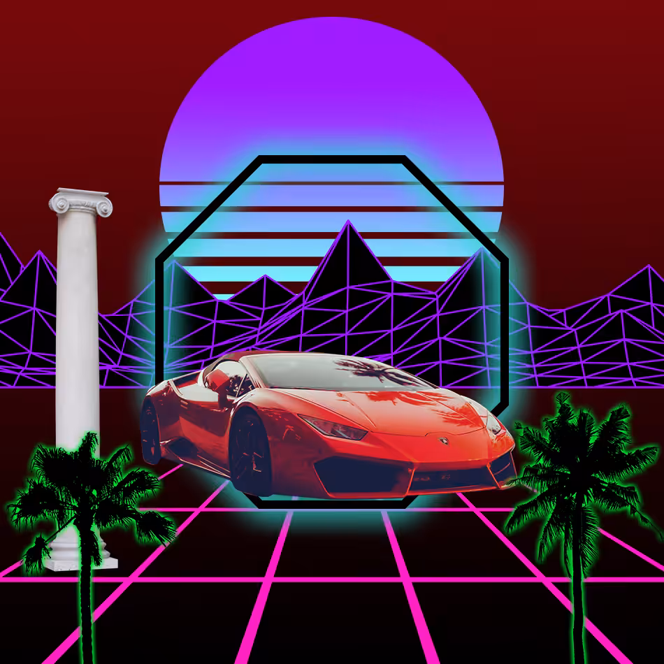 S Y N T H W A V E Nightlife Generator #64
