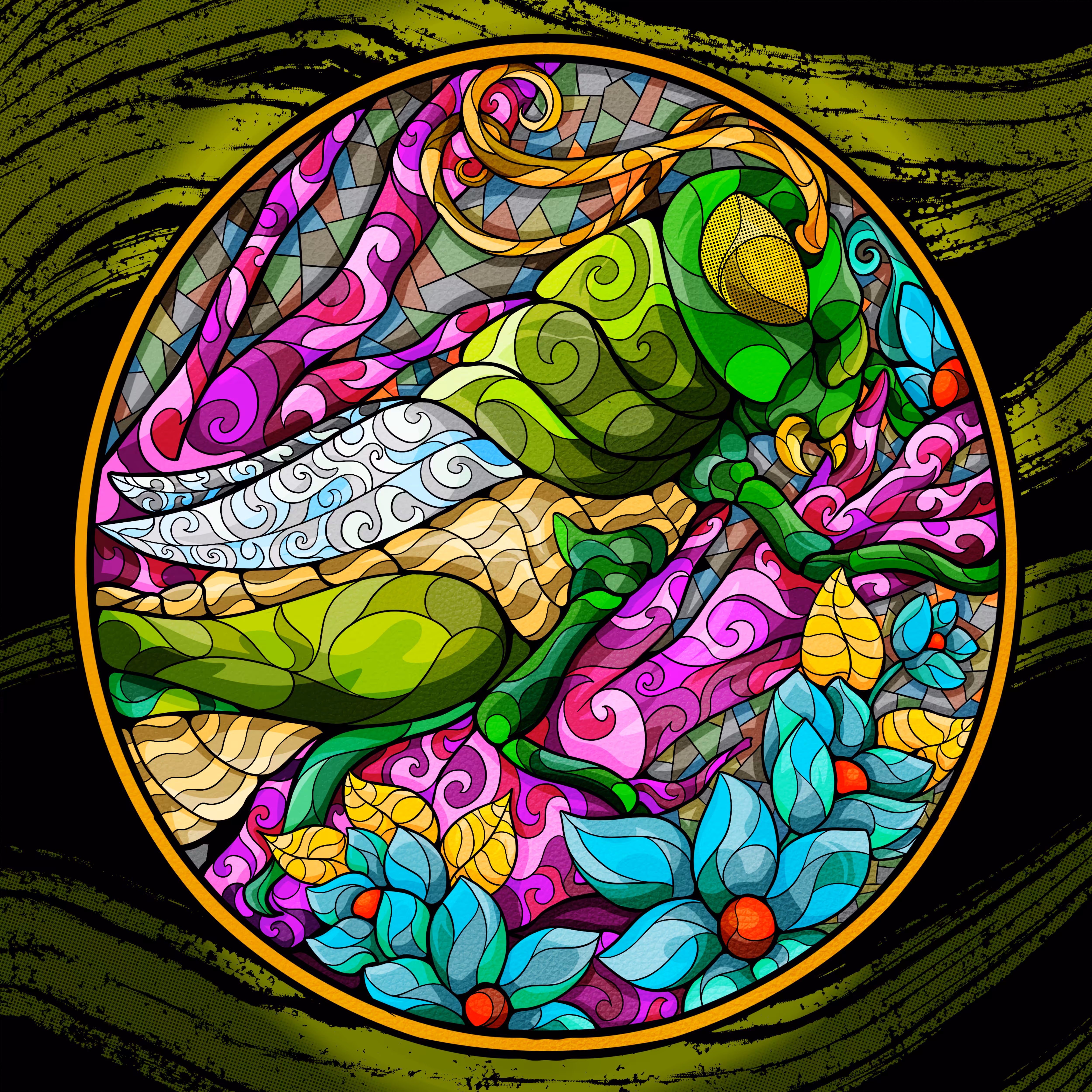 Stainedglass Coin #4