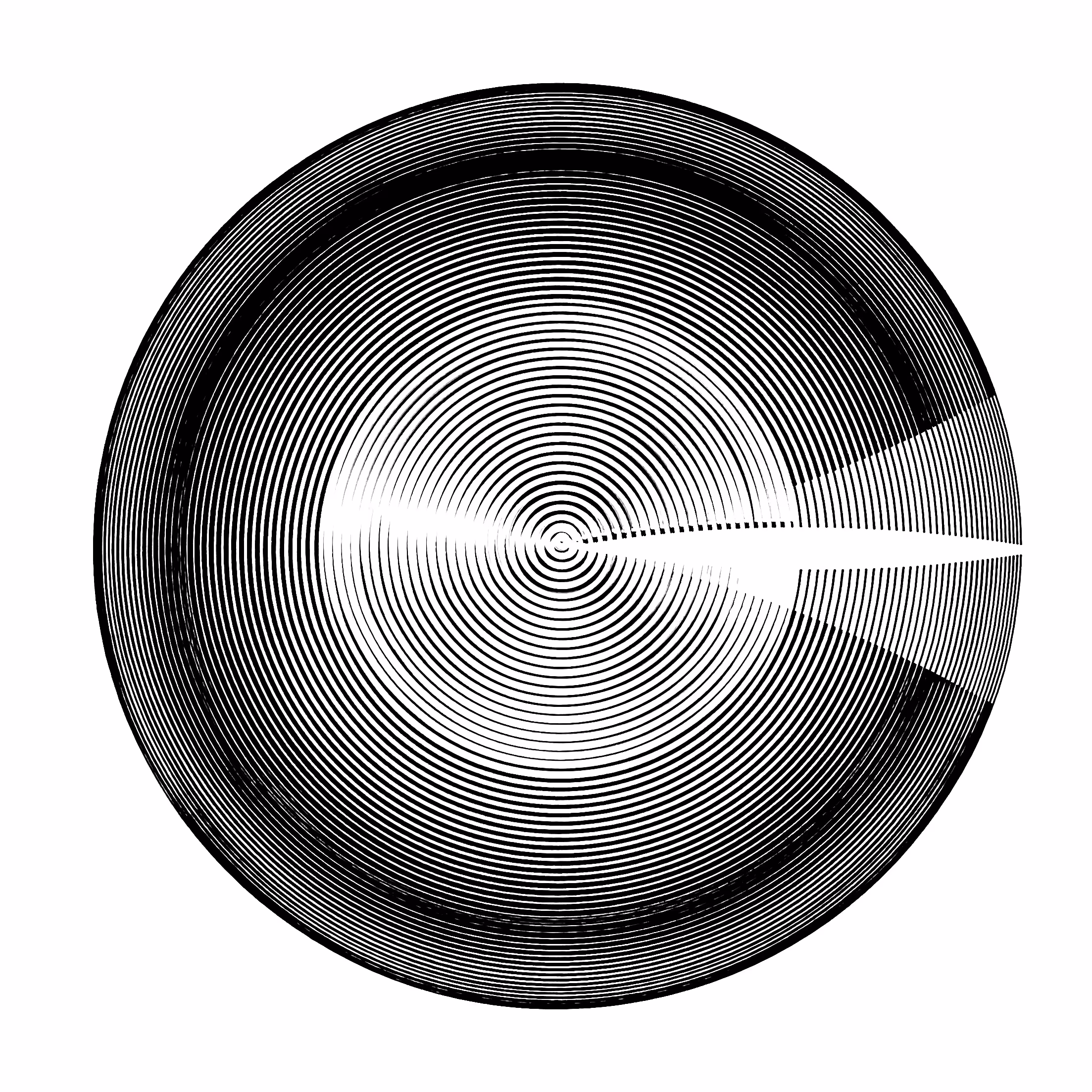 black and white disk
