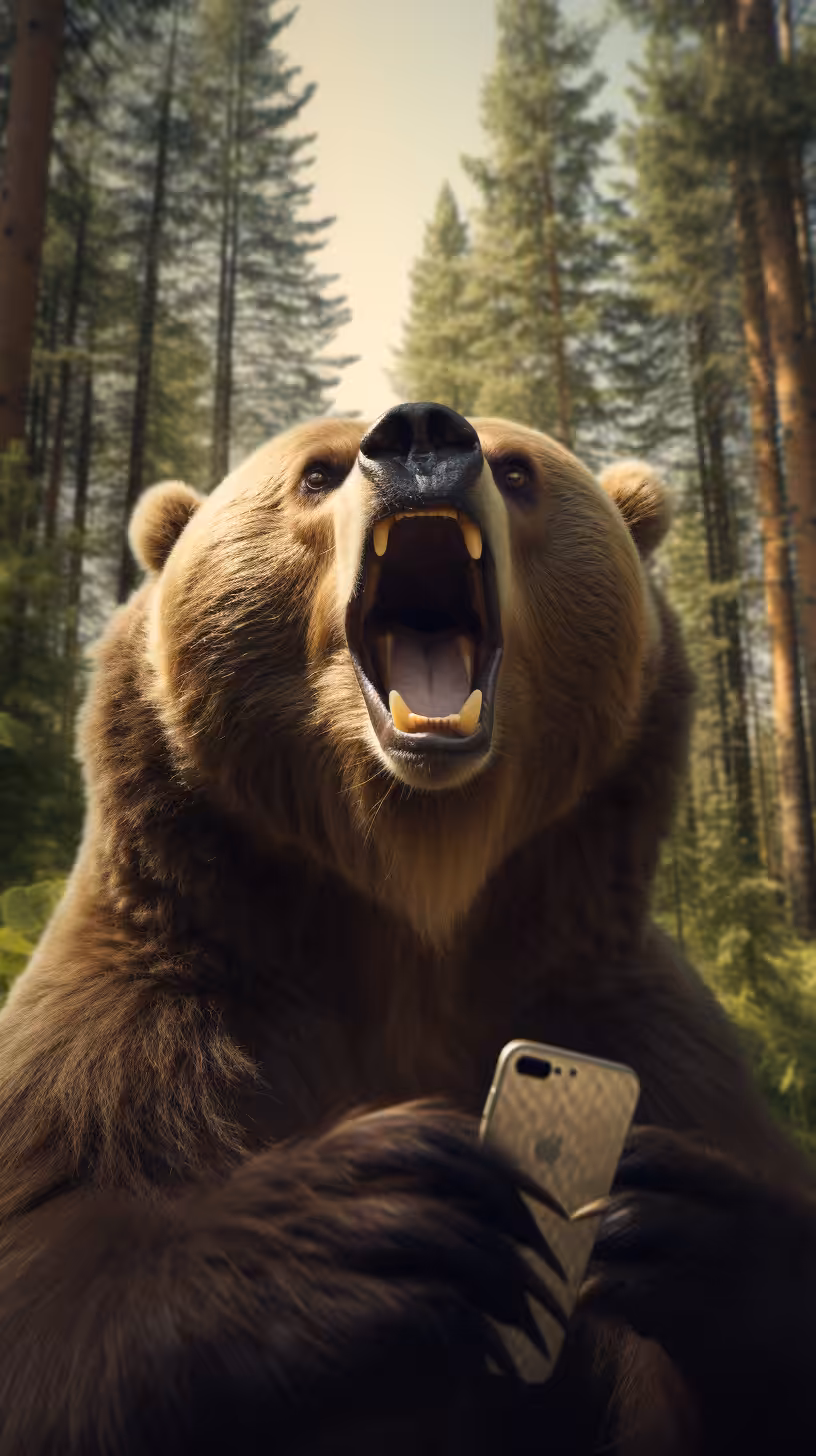 If a Bear Takes a Selfie in the Woods…