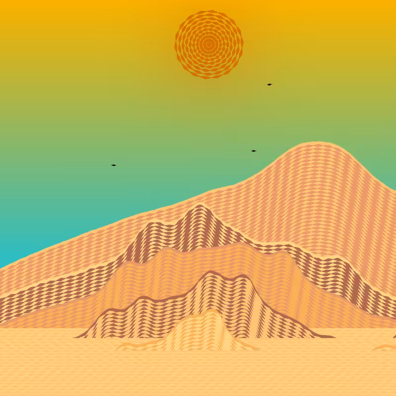 Painted Mountain Sunset #249