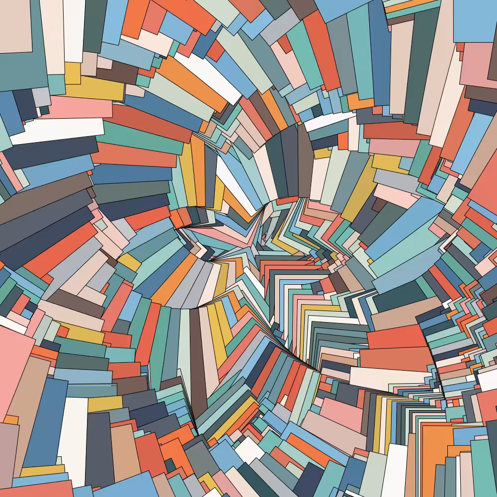 Colorful Spiraling Rectangular 