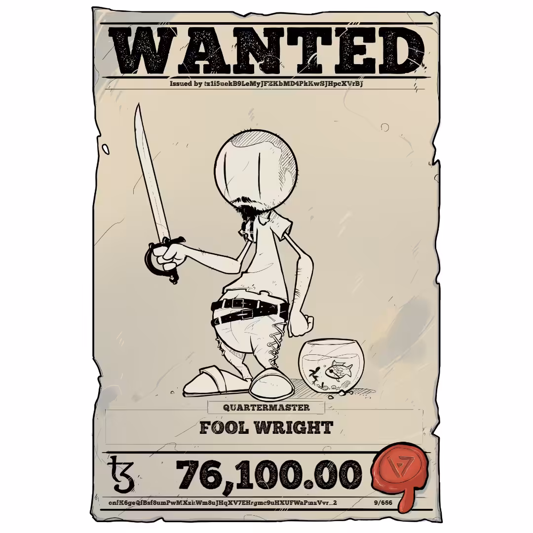 FOOL WRIGHT | TEZOS PIRATE 9/666