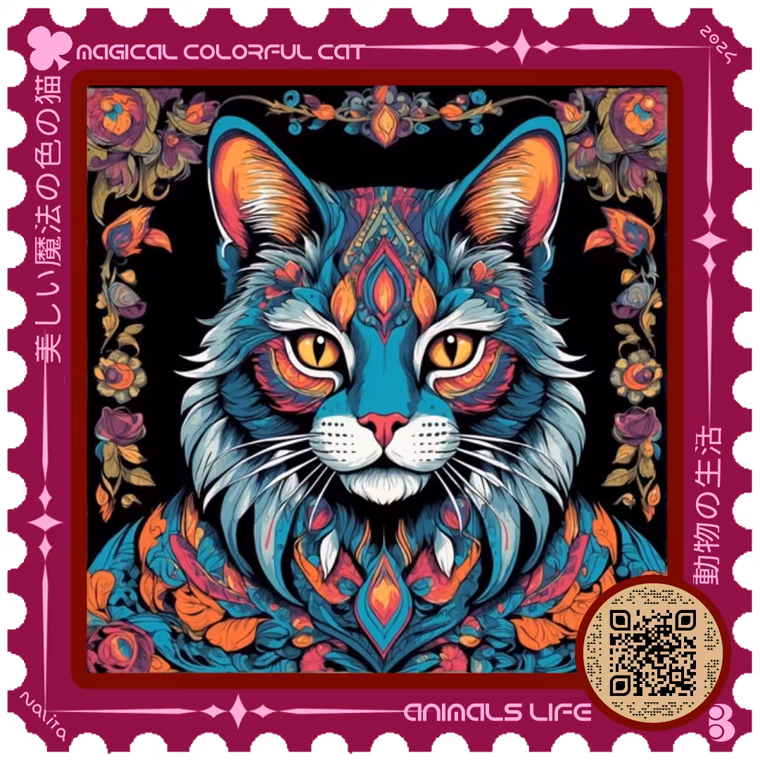Magic Colorful Cat NZ #01