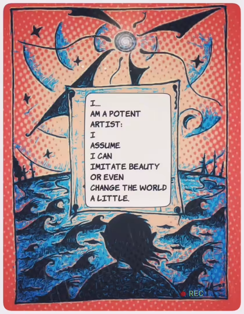 'a potent artist assumes...'