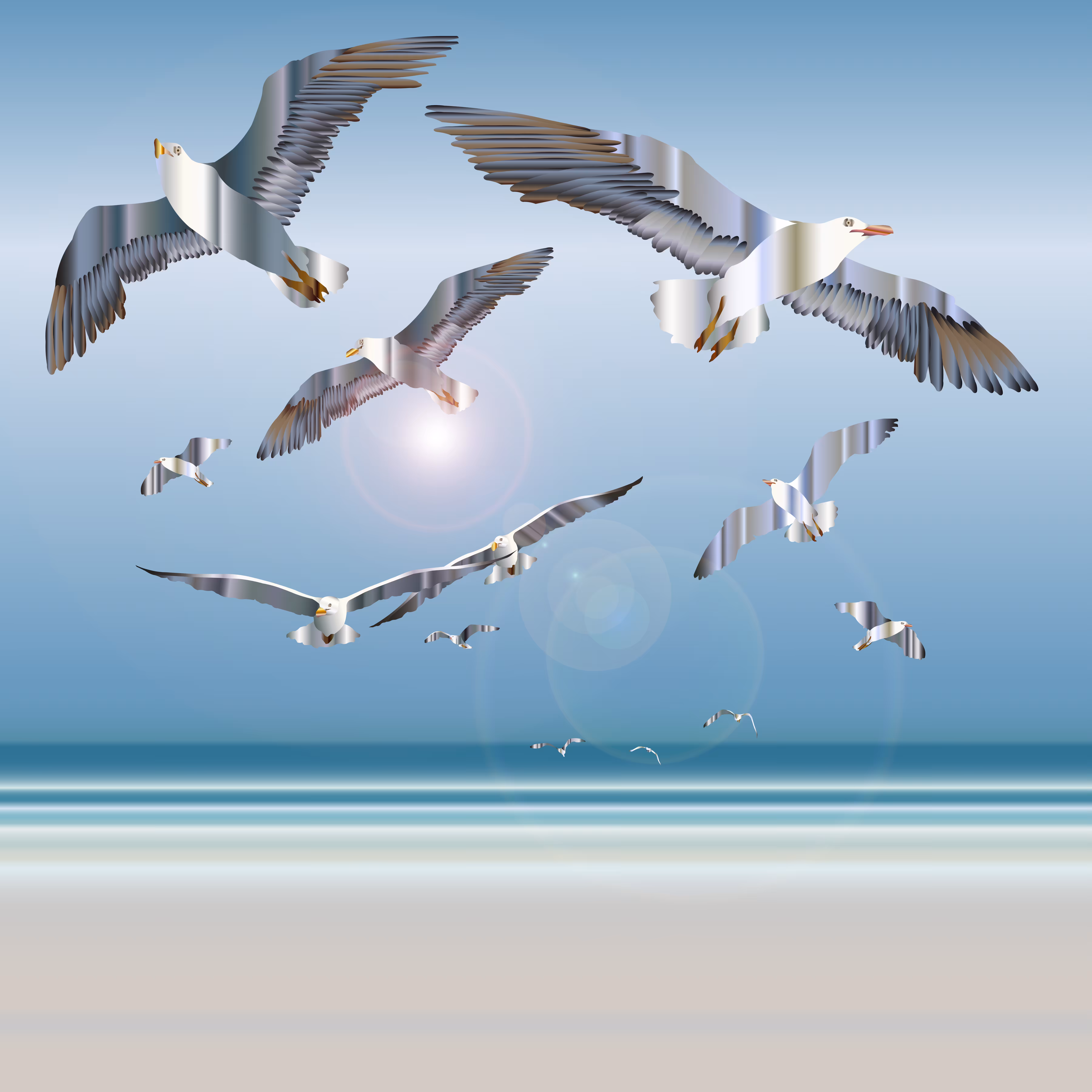 Sea and Seagulls
