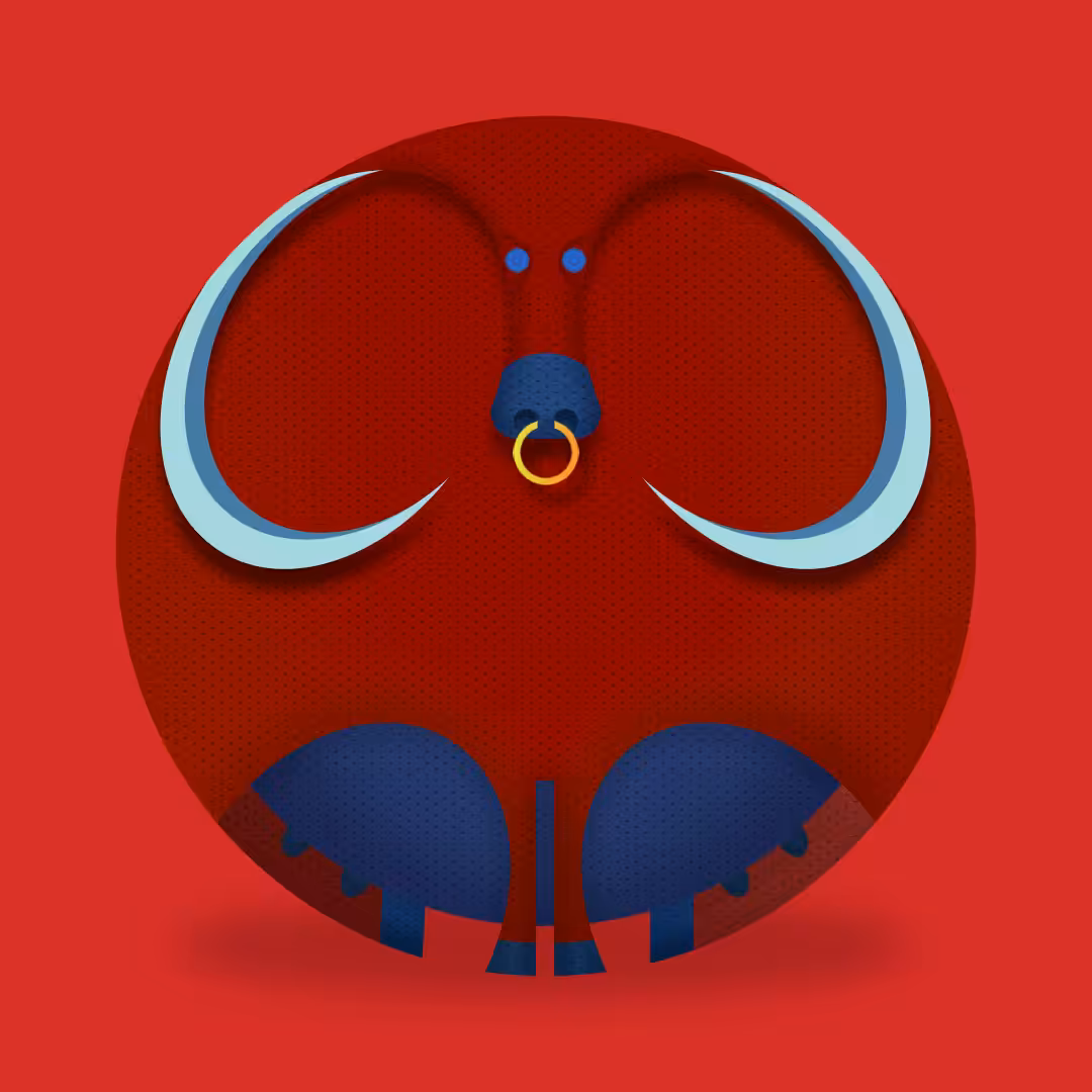 Circular Buffalo Waiting To Be Milked