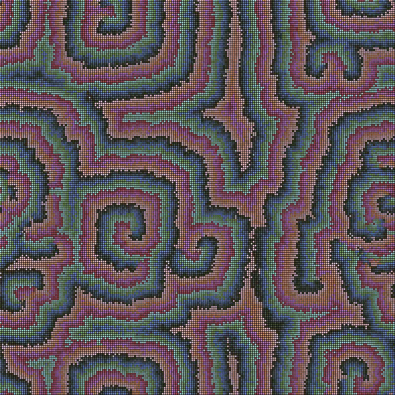 Reaction Diffusion Cellular Automata #36