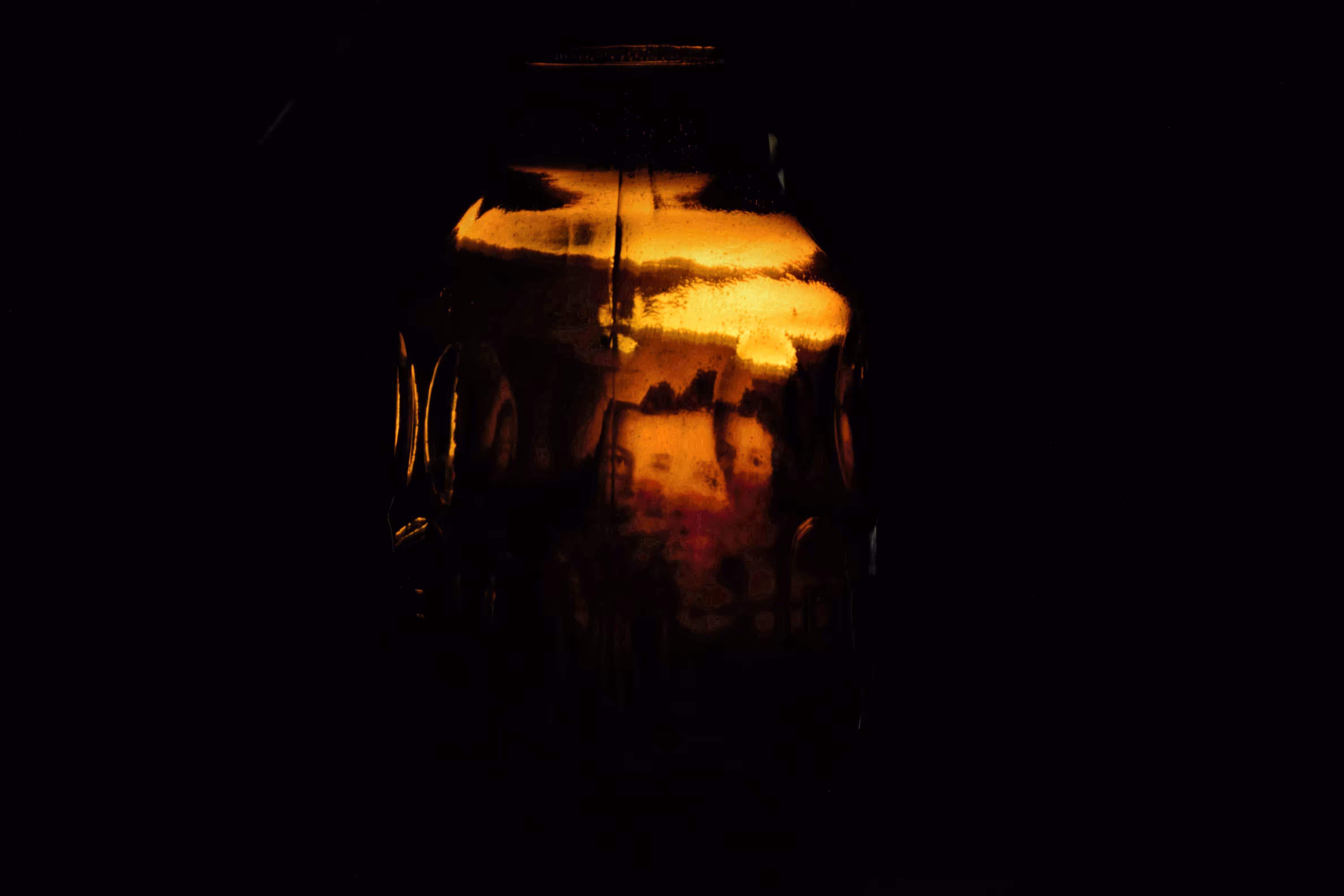 A girl in glass