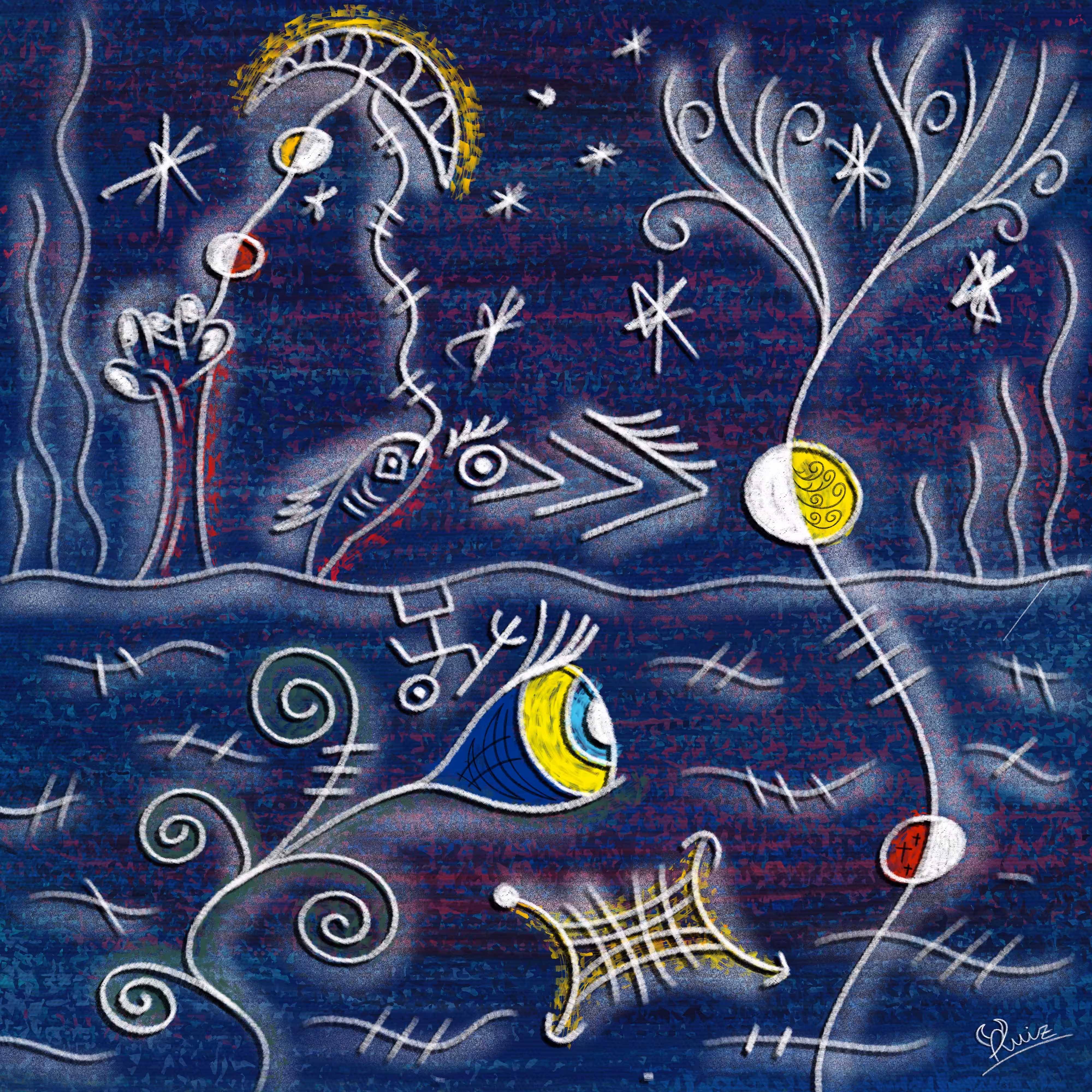 Noche en alta mar