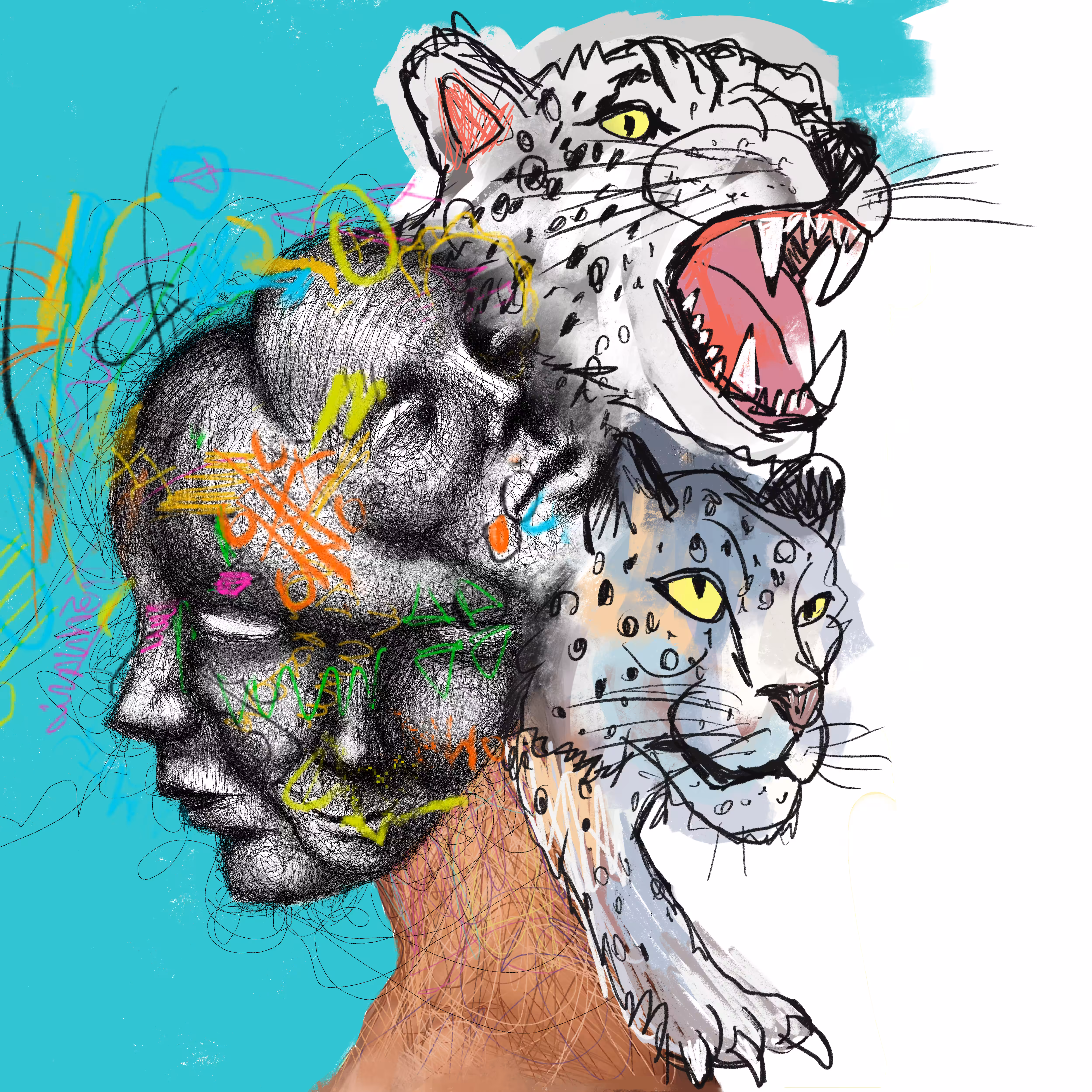 Humane Society  I: #39 Snow Leopard - collab with Shahparism
