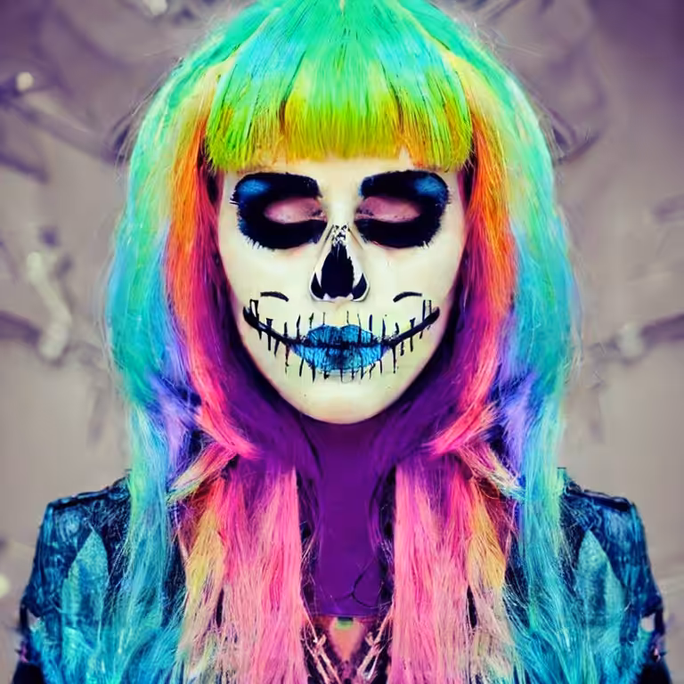 Cotton Candy Skull #121