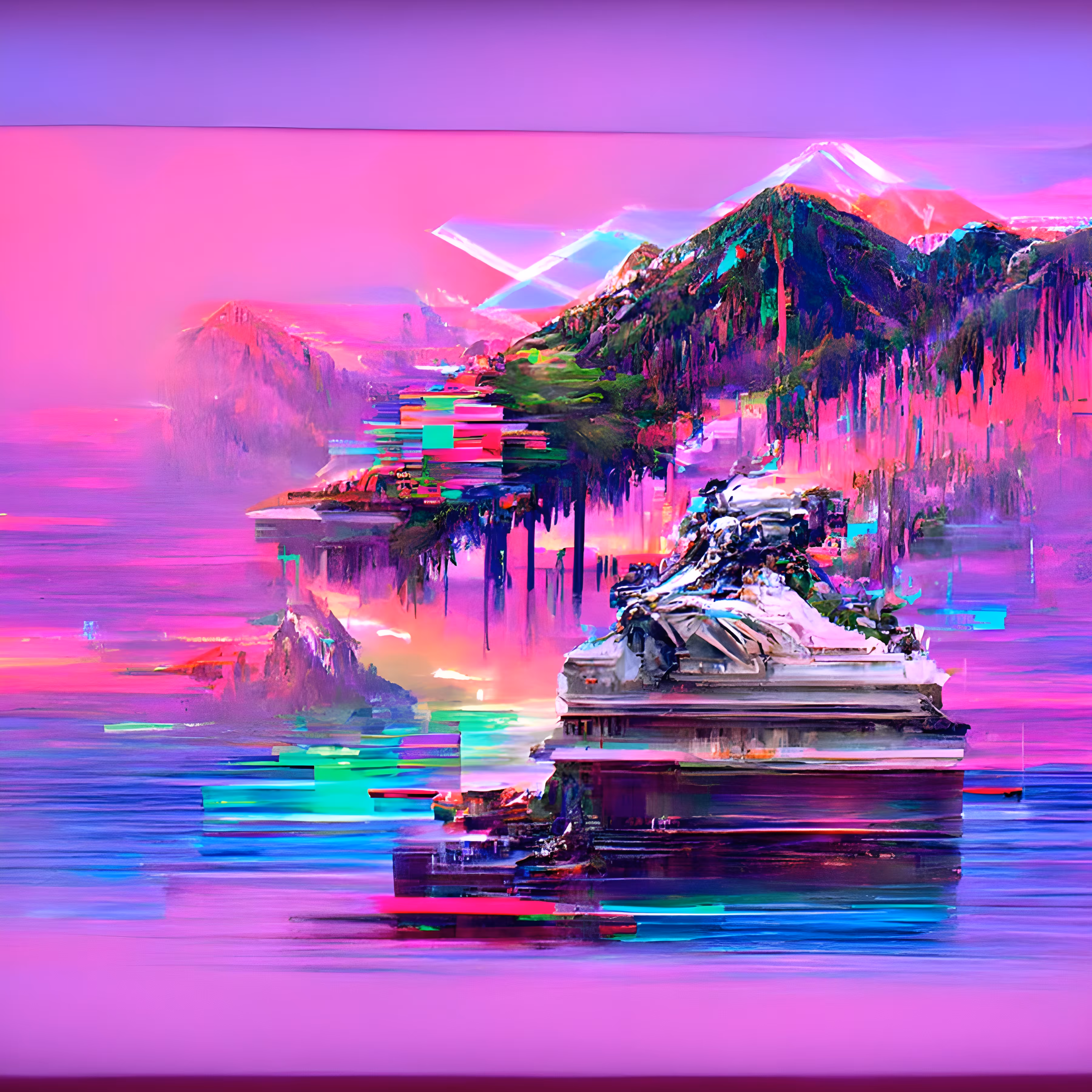 Digital Glitch Vaporwave 8K by Asher Brown Durand
