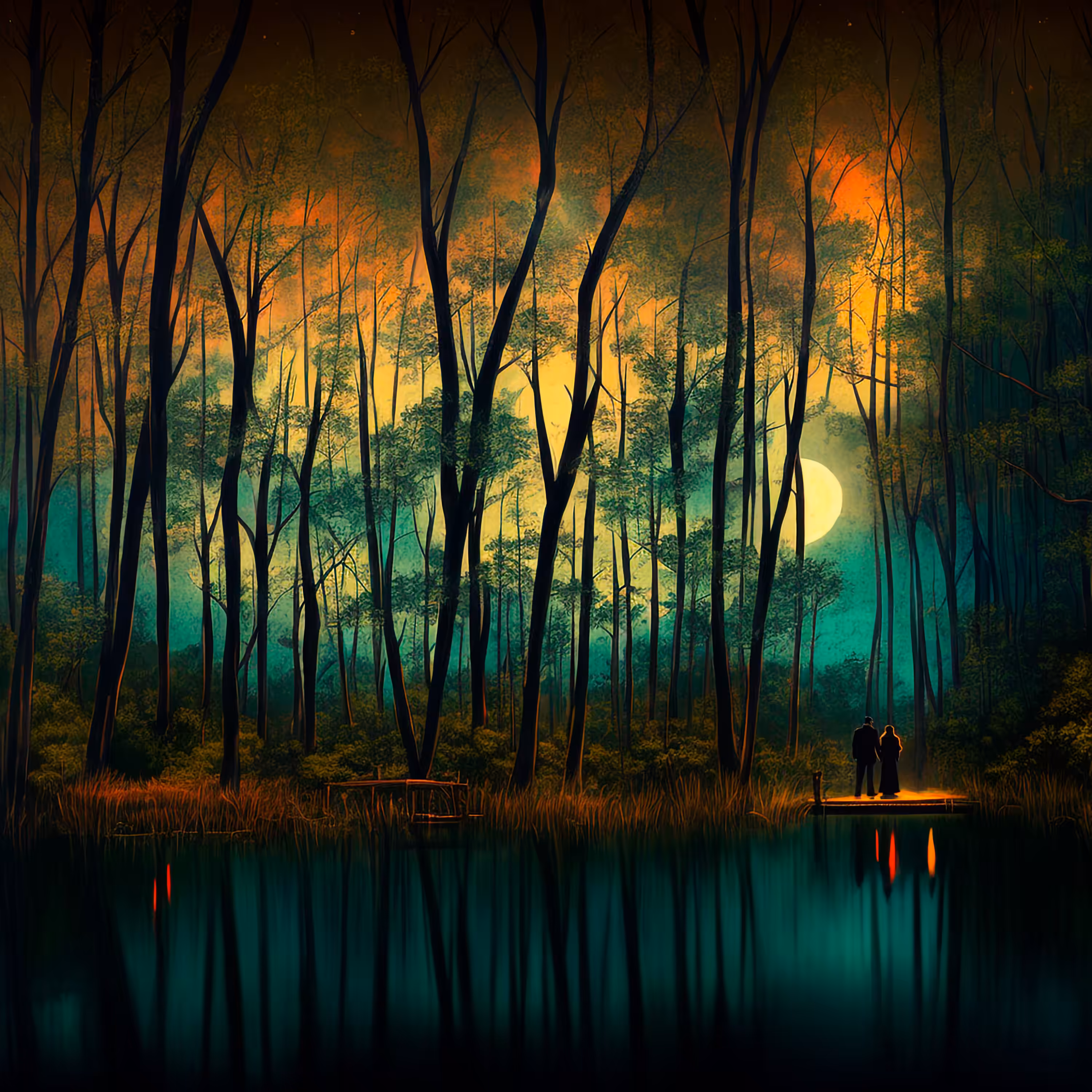 Nocturnal Serenity: A Romantic Forest Journey #2