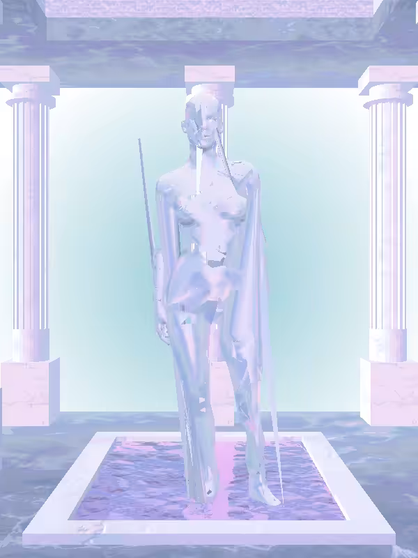HeavenComputer: The Excited Dusky Pale Pink Woman #1325