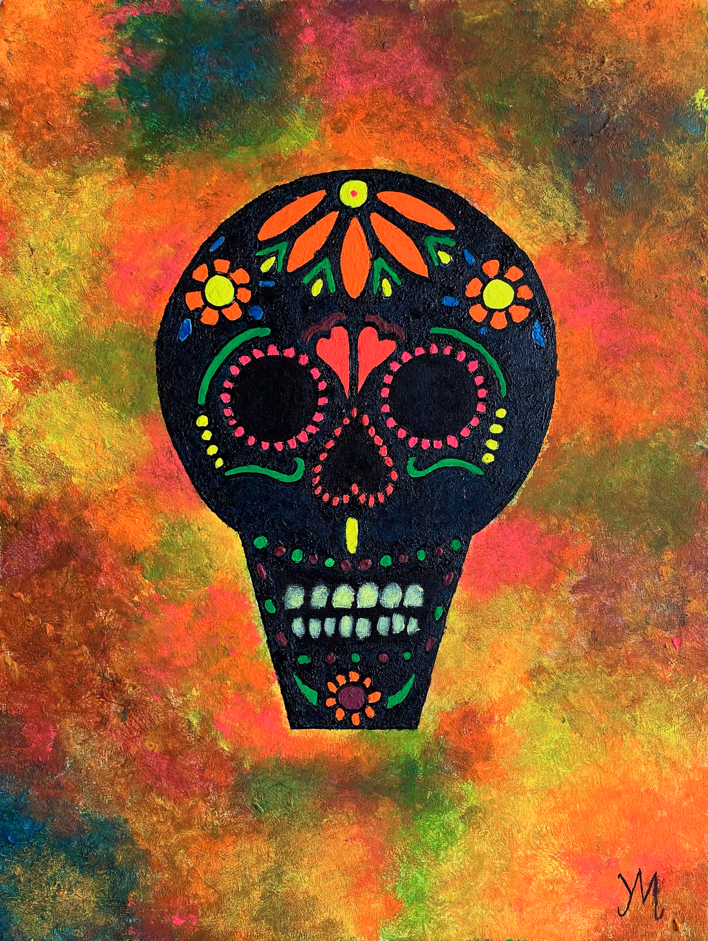rainbow skull