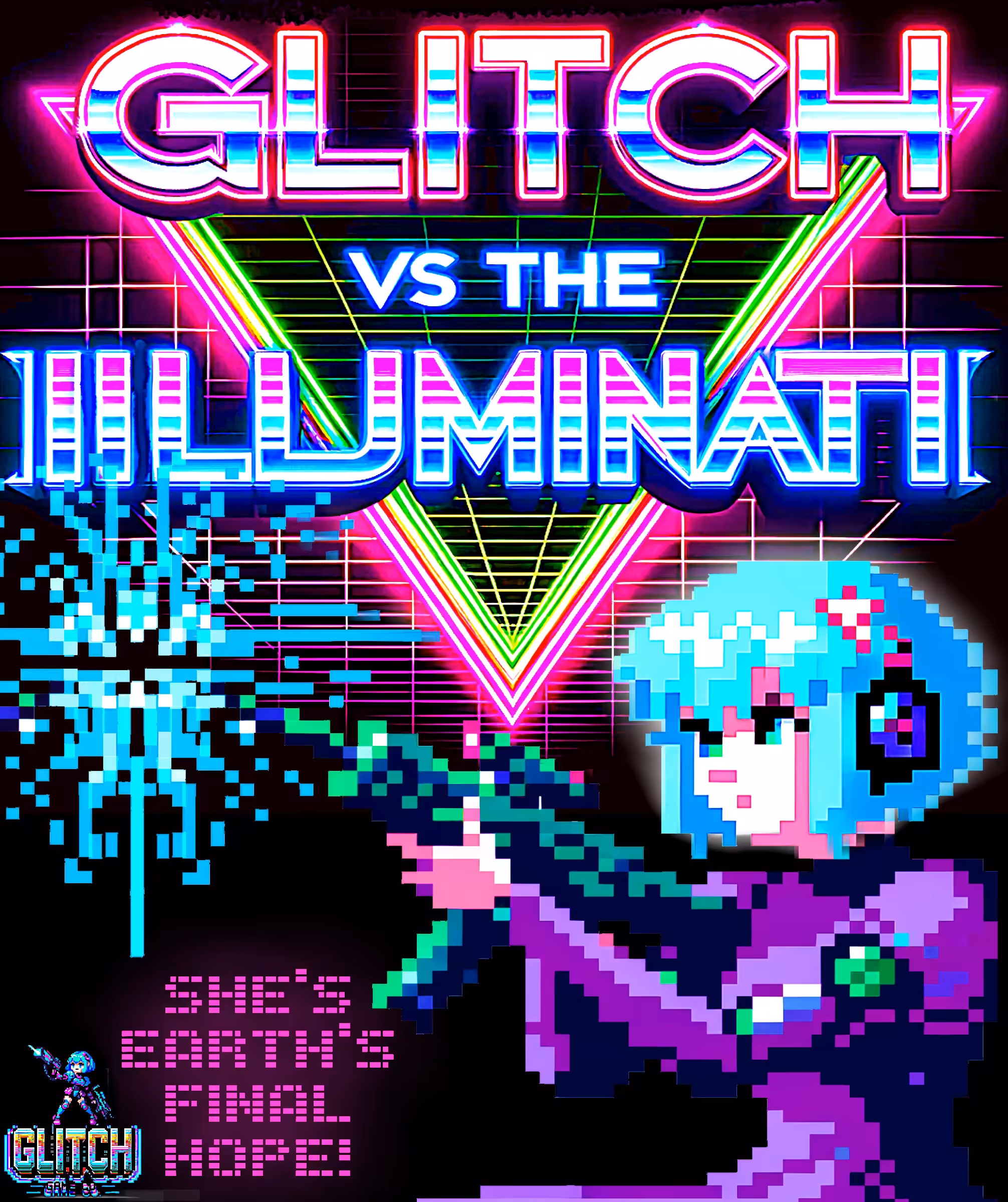 👾Glitch VS The Illuminati👾 (Ver. 1) Full Game + Soundtrack