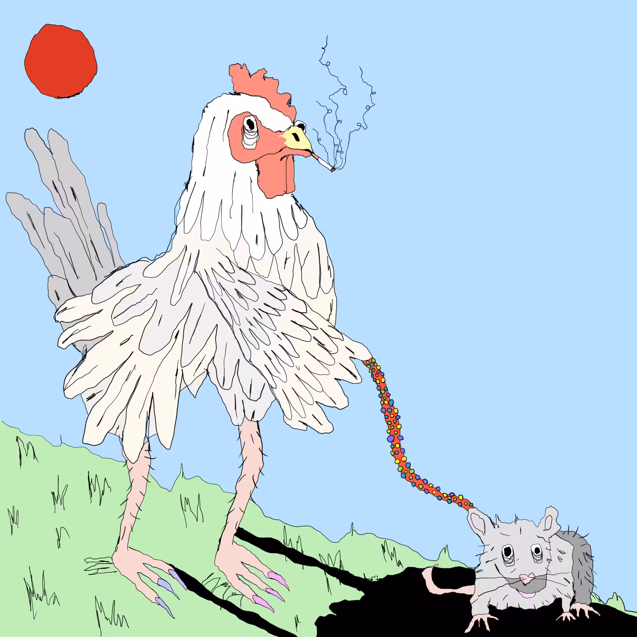 chicken and rat and nerds rope