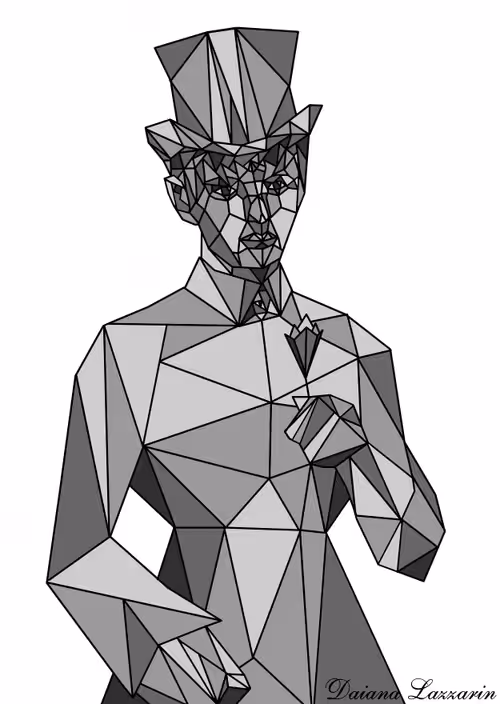 Woman with a hat: Geometric Amazon II