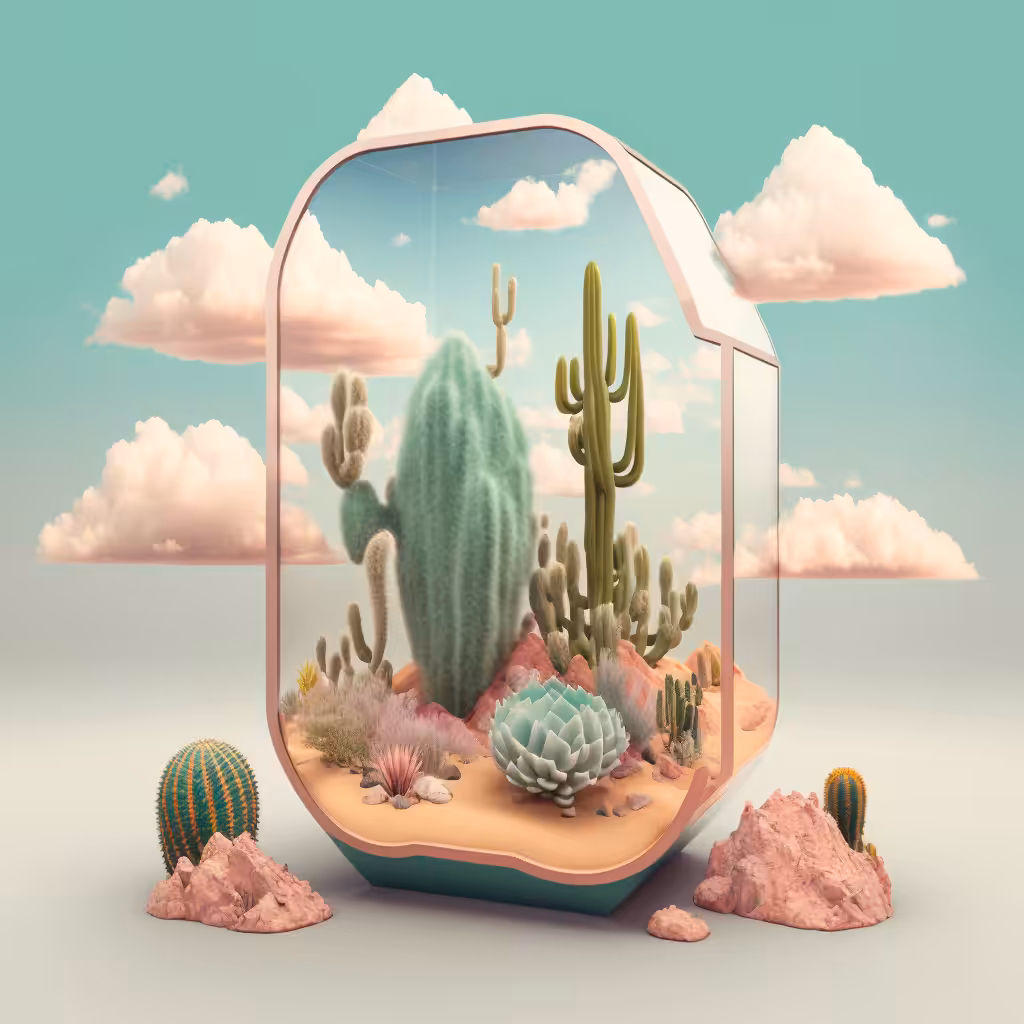 Cacti in the aquarium