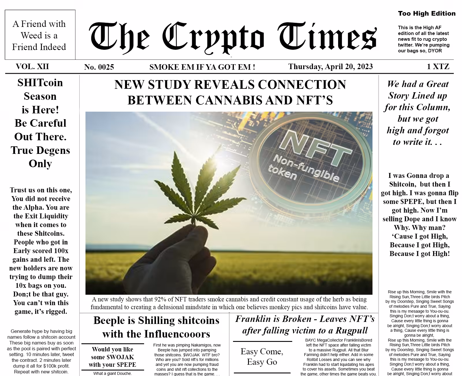 The Crypto Times 0025 - Too High