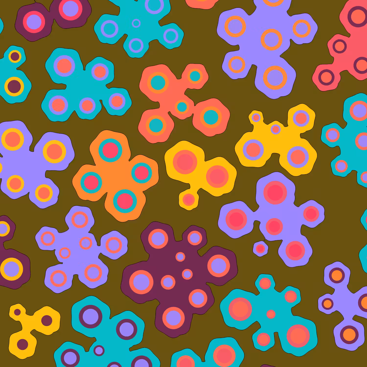 Geometric colorful shapes (Free edition) #141