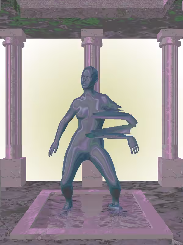 HeavenComputer: The Dancing Aqua Green Woman #3696