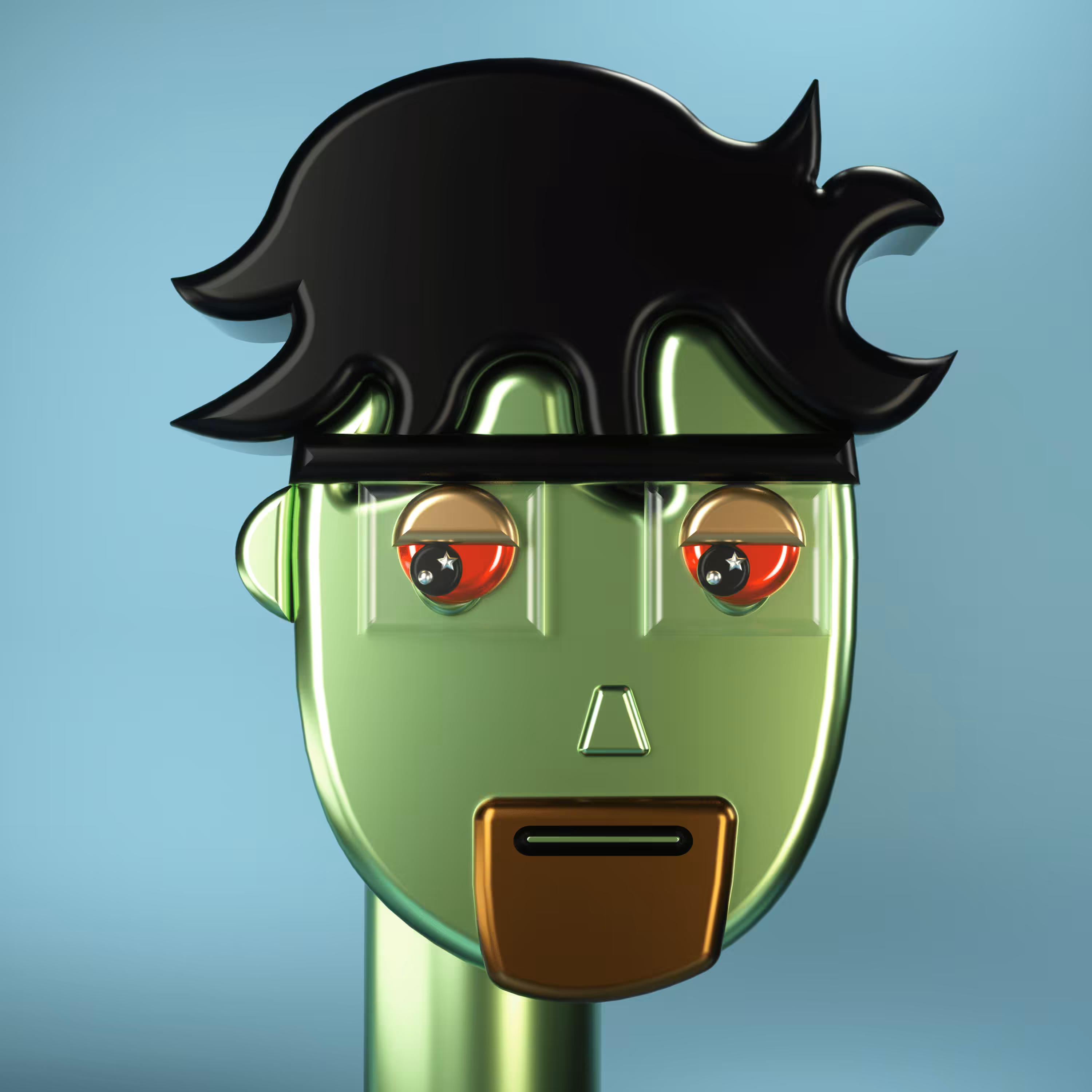3D Chrome Punks: 3D Chrome Punk #0162