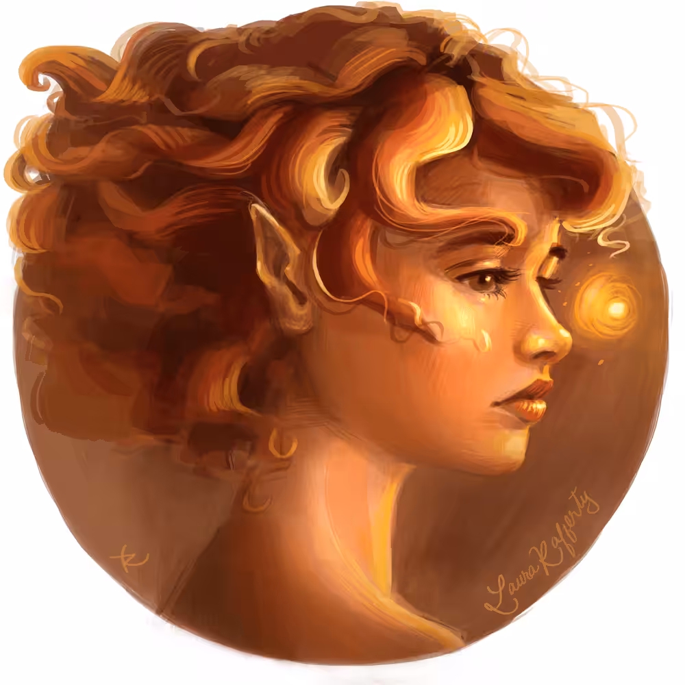 Series 2, Doodle #5: Fire Spirit Ember