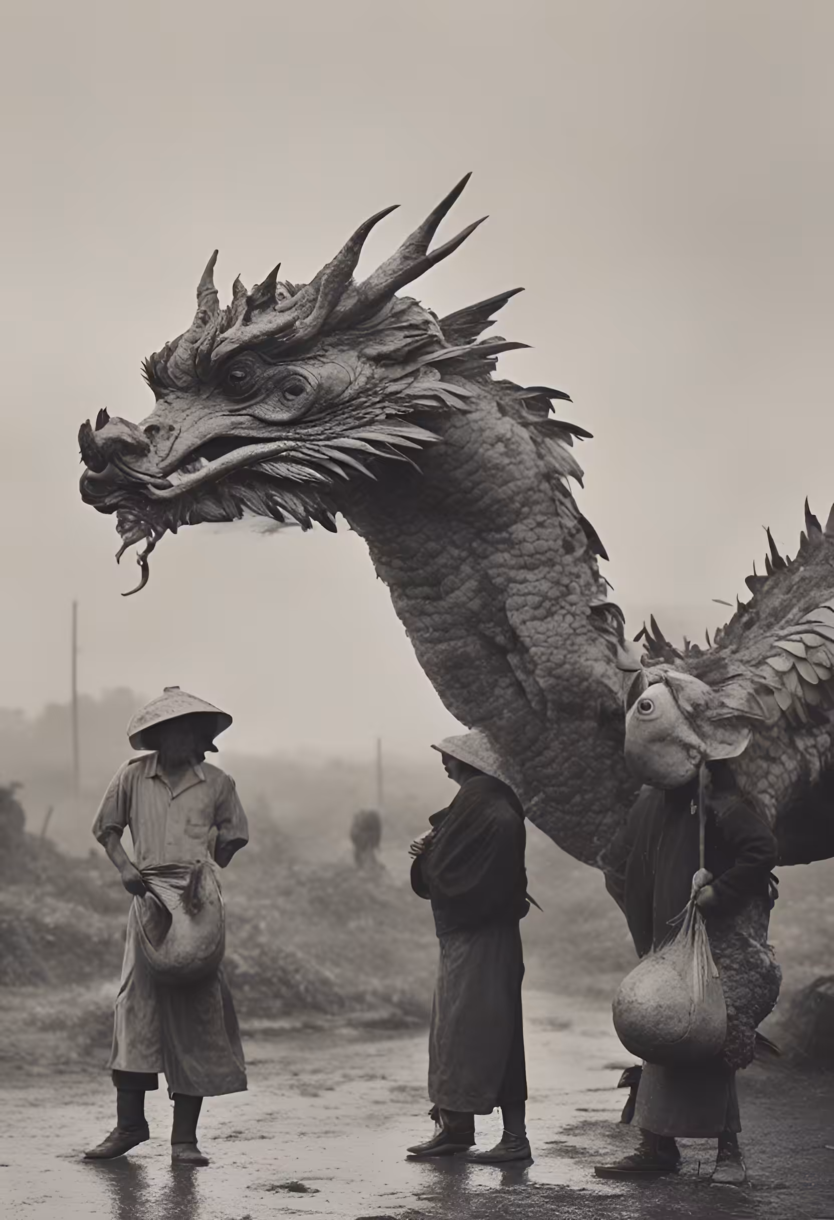 Shang Yang: The Rain Bird: Image Generated by Borges + Guerrero's Spanish Text #1