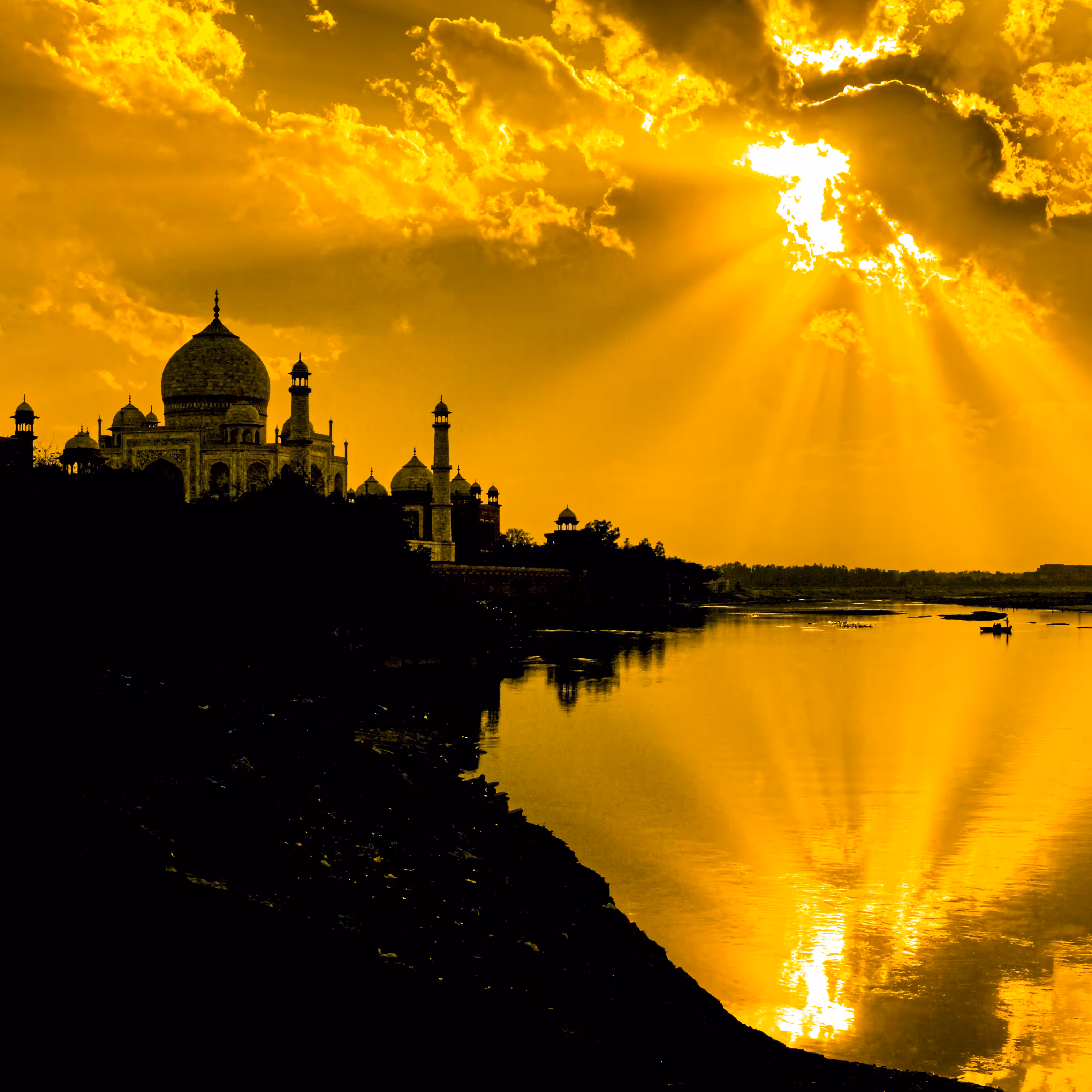 "Taj Mahal God Rays"