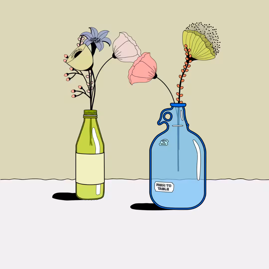 Flowers & Bottle #28