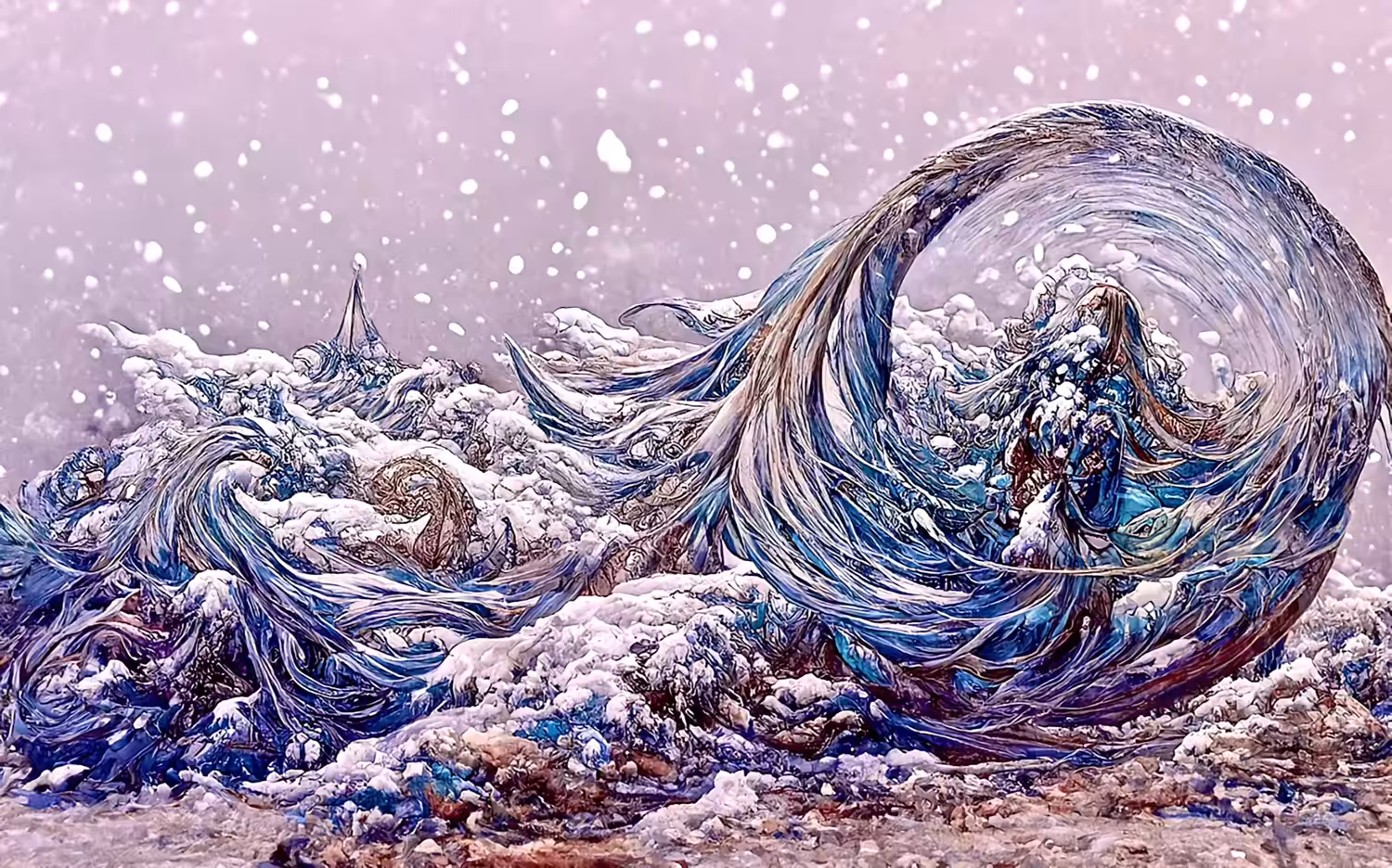 Snowing and rolling in Thalassa