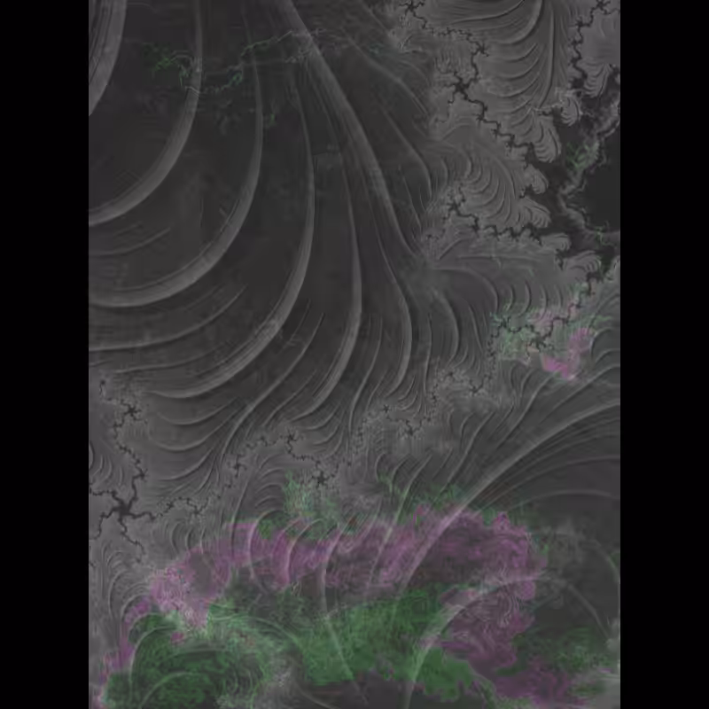 monochrome nebular fractal #14