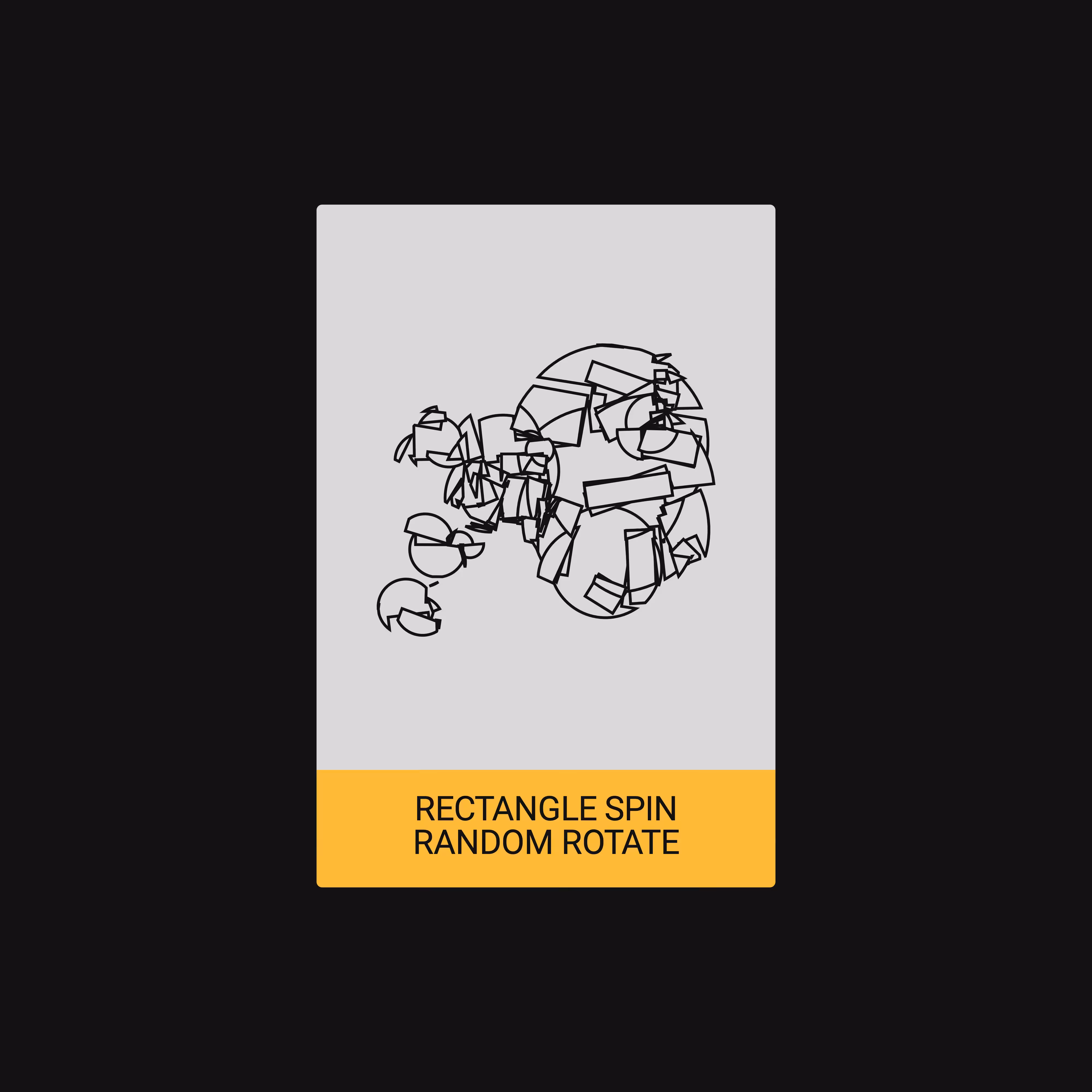RECTANGLE SPIN + RANDOM ROTATE (ALGORITHM) [ART CARDZ]