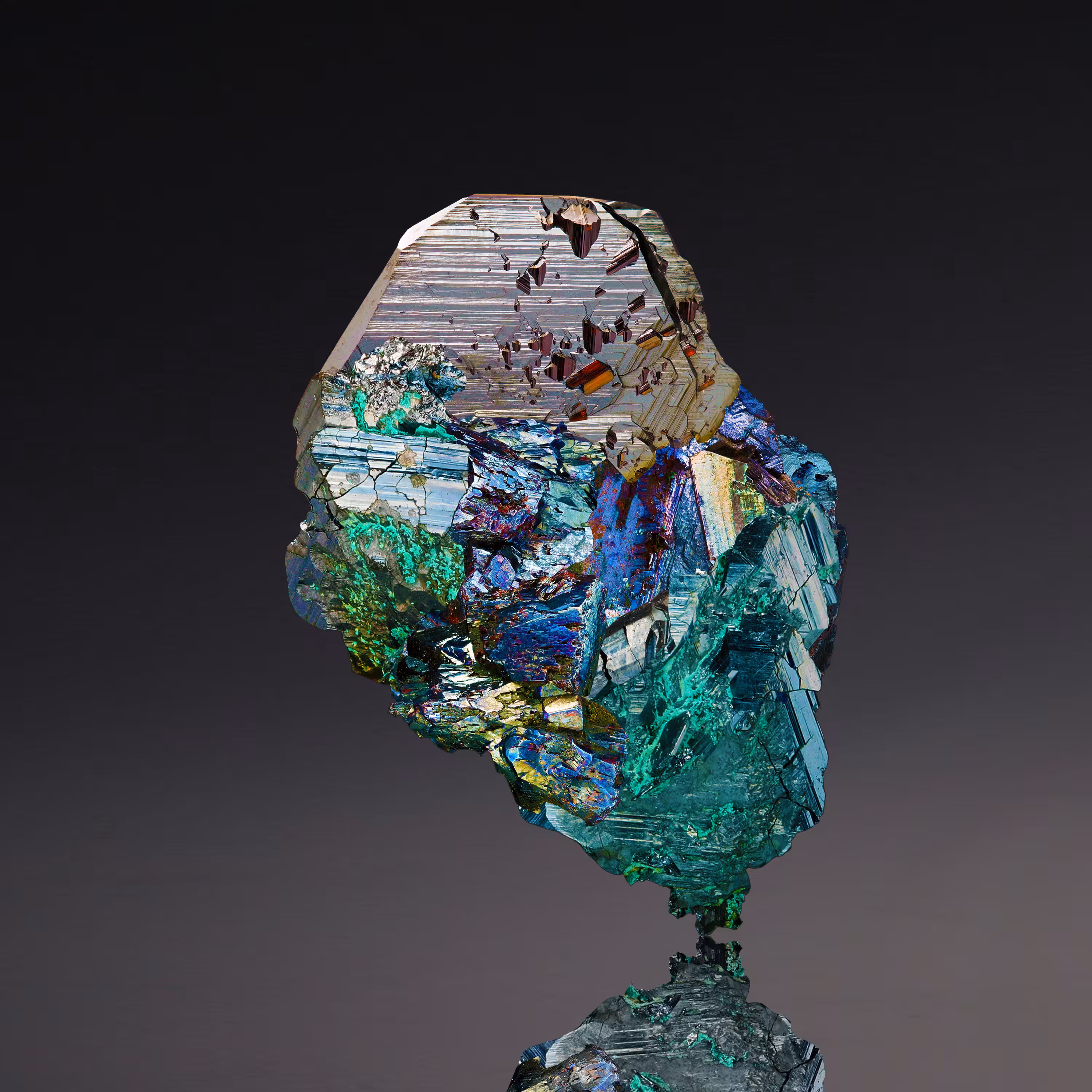 Russian Bolivian English Swiss (Sperrylite, Pyrargyrite, Chalcocite, Hematite with rutile