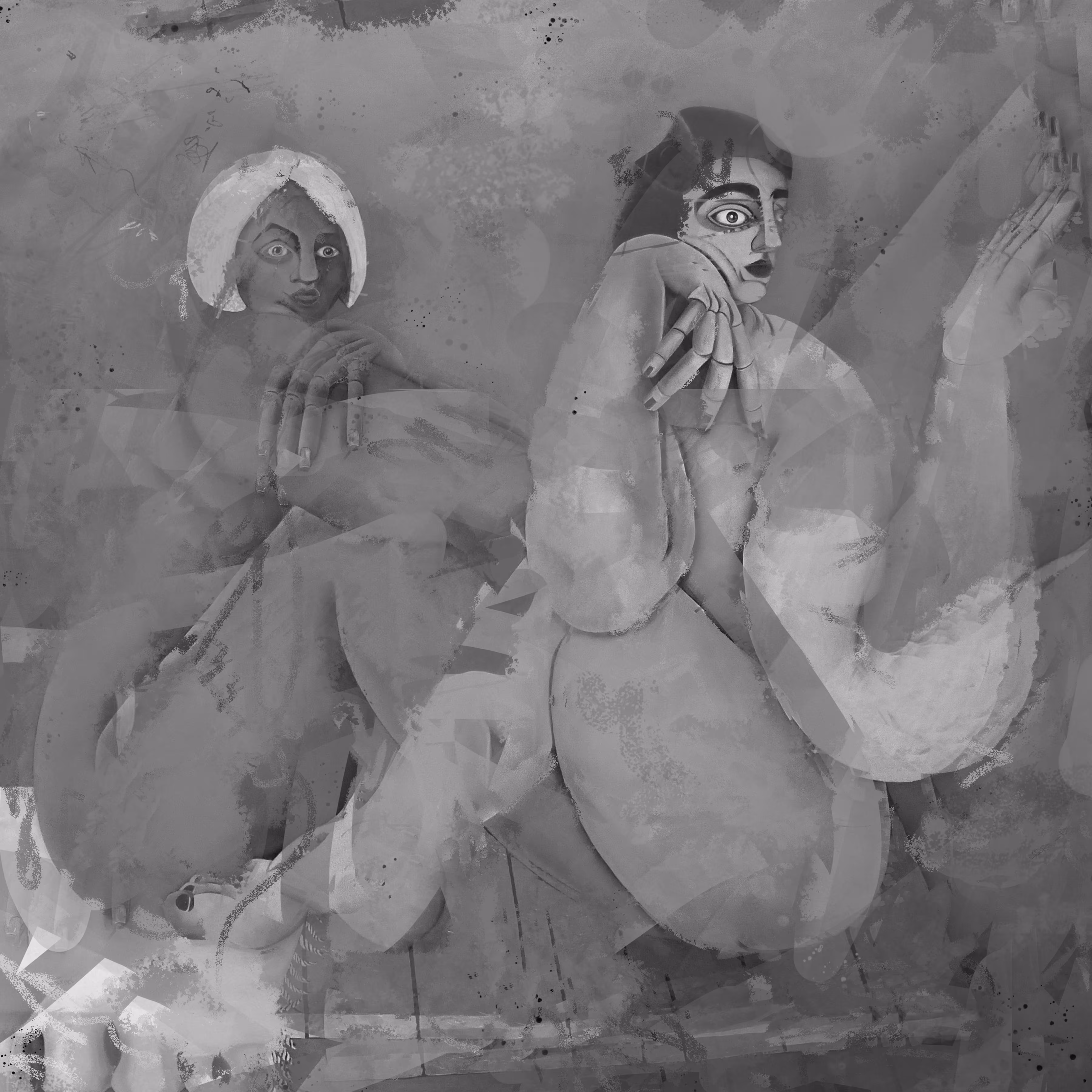 Two Figures, Fragmented